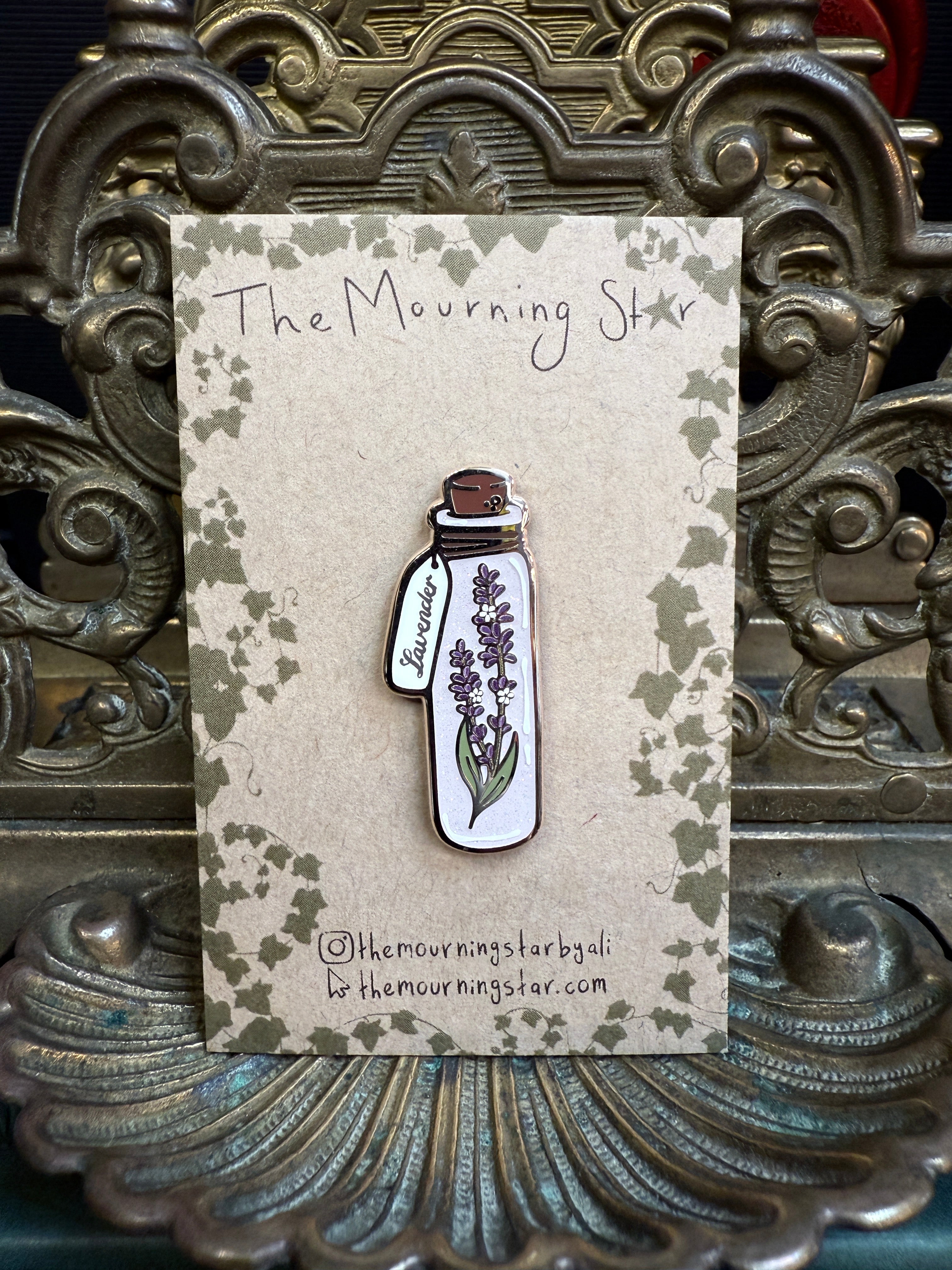Lavender Essence Jar Enamel Pin - The Mourning Star
