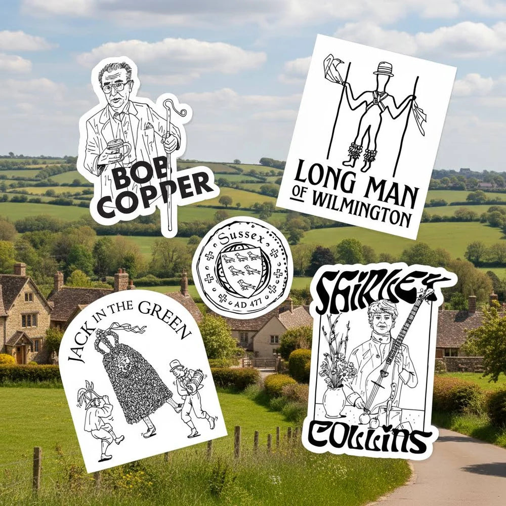 Weird Walk Sussex Folklore Sticker Pack
