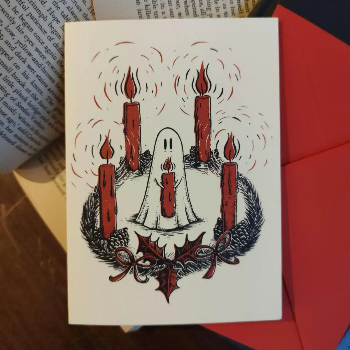Candle Ghost Christmas Card