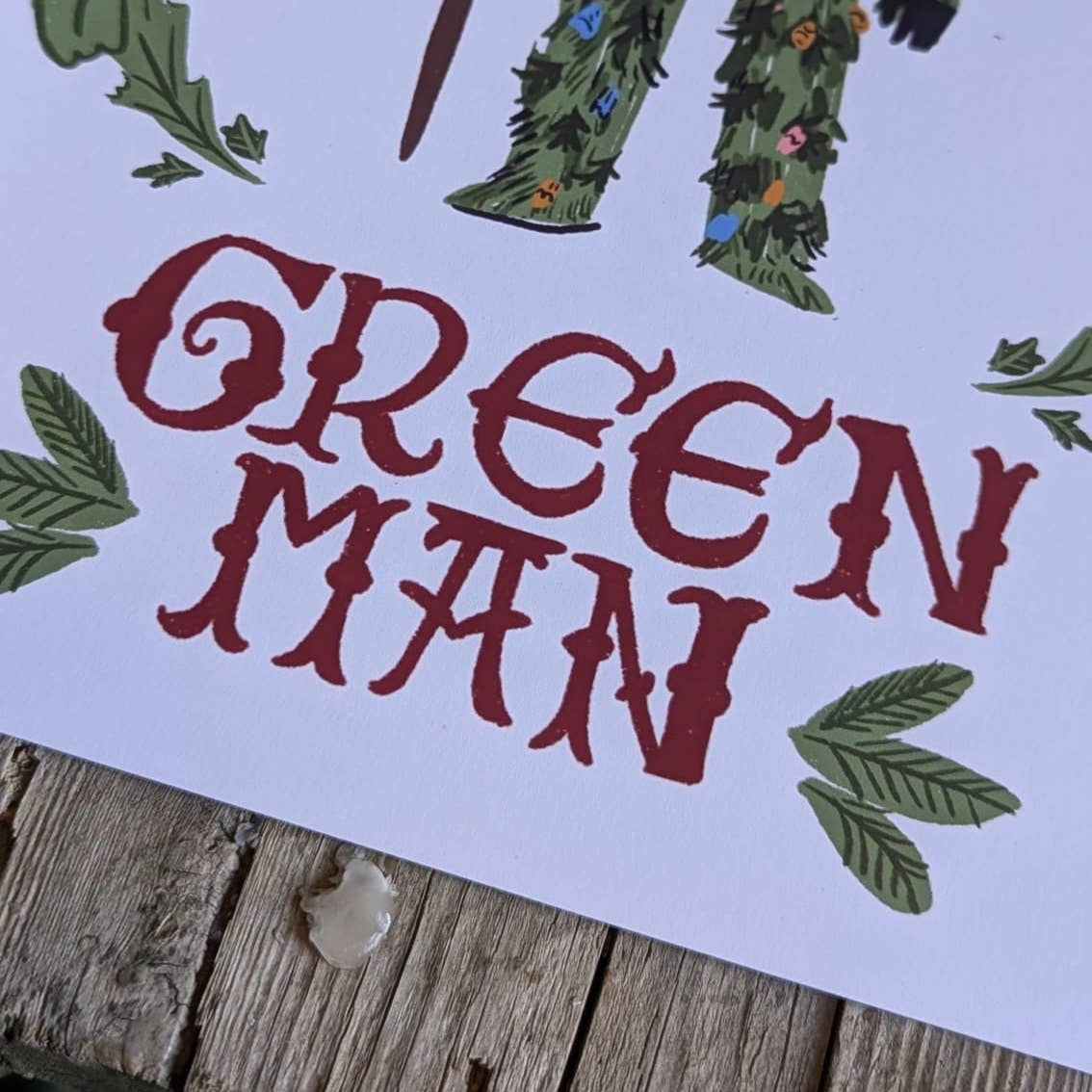 Green Man Folklore Print - Dick Vincent