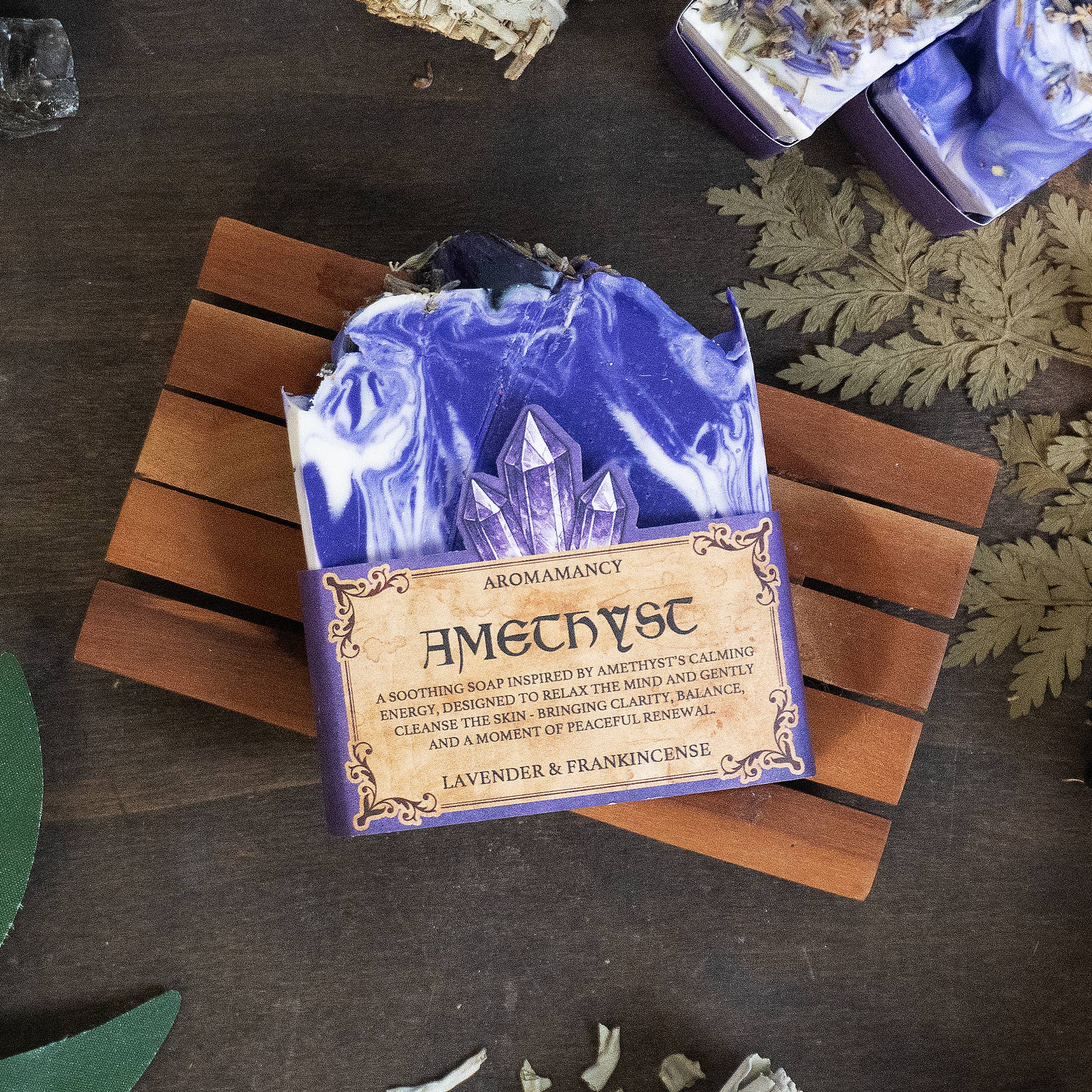 Amethyst Crystal Soap - Lavender & Frankincense.