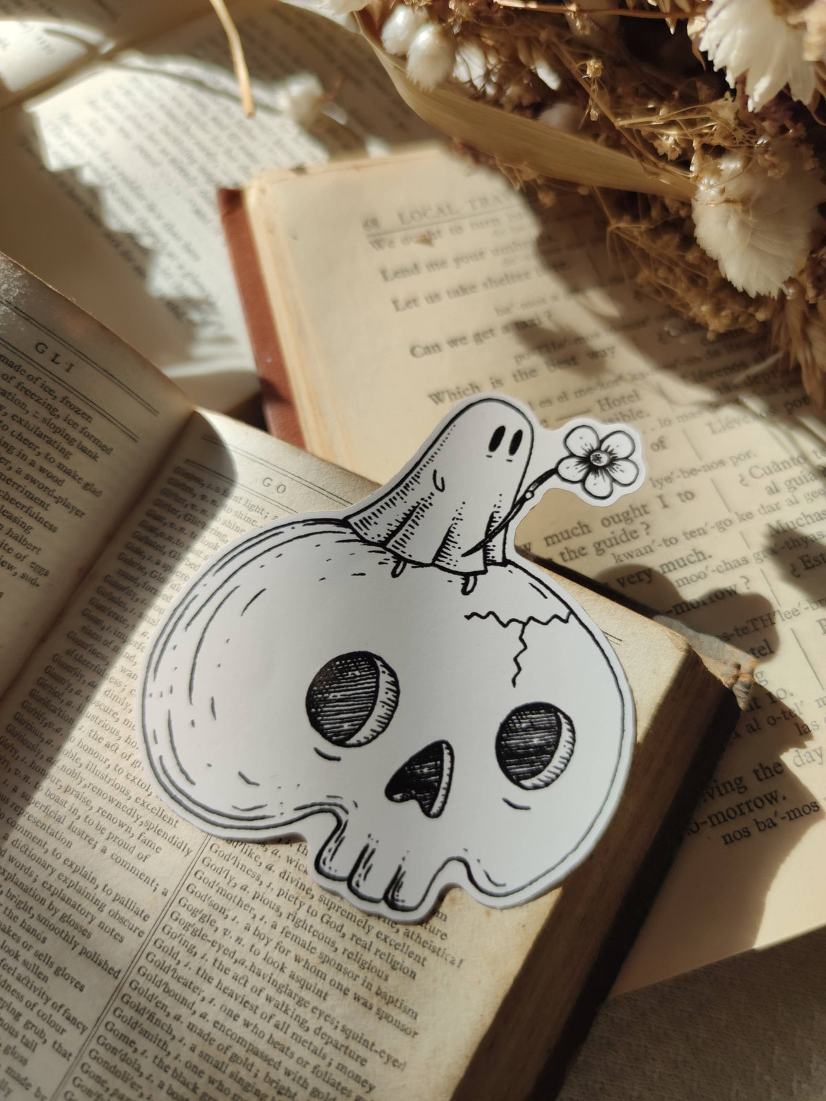 Skull Ghost Vinyl Sticker