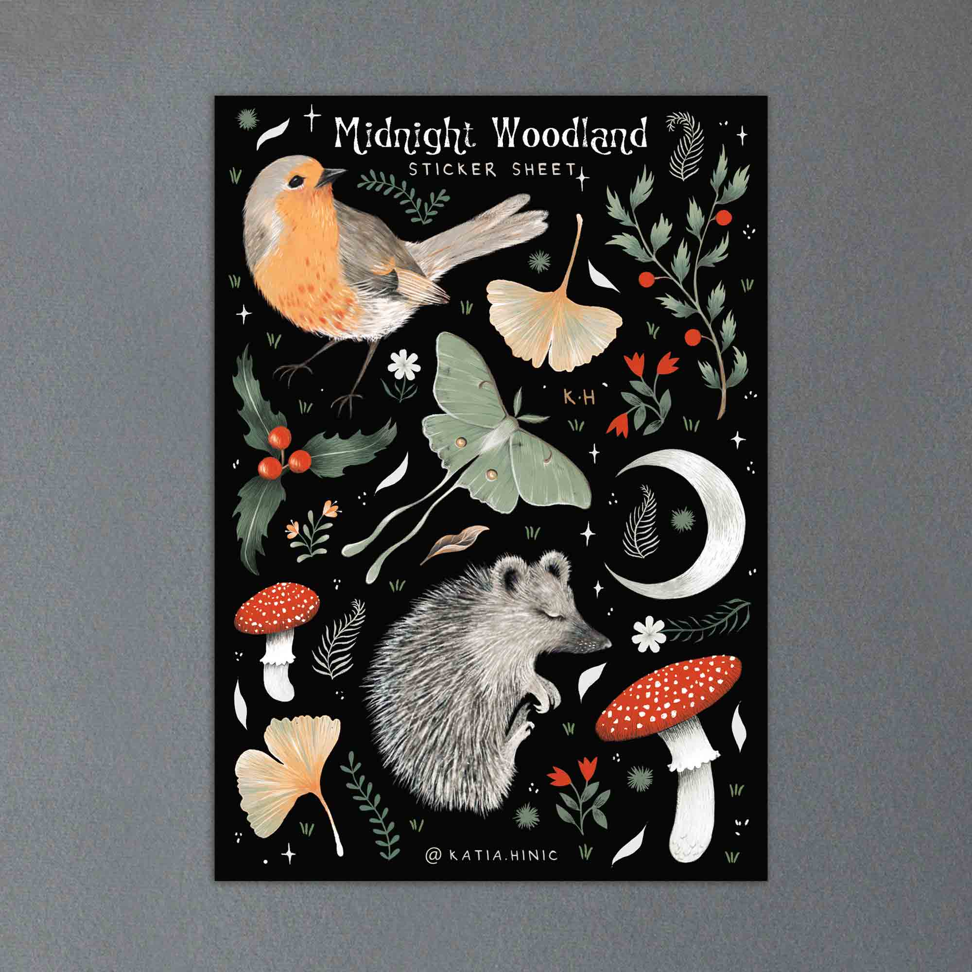 'Midnight Woodland' sticker sheet