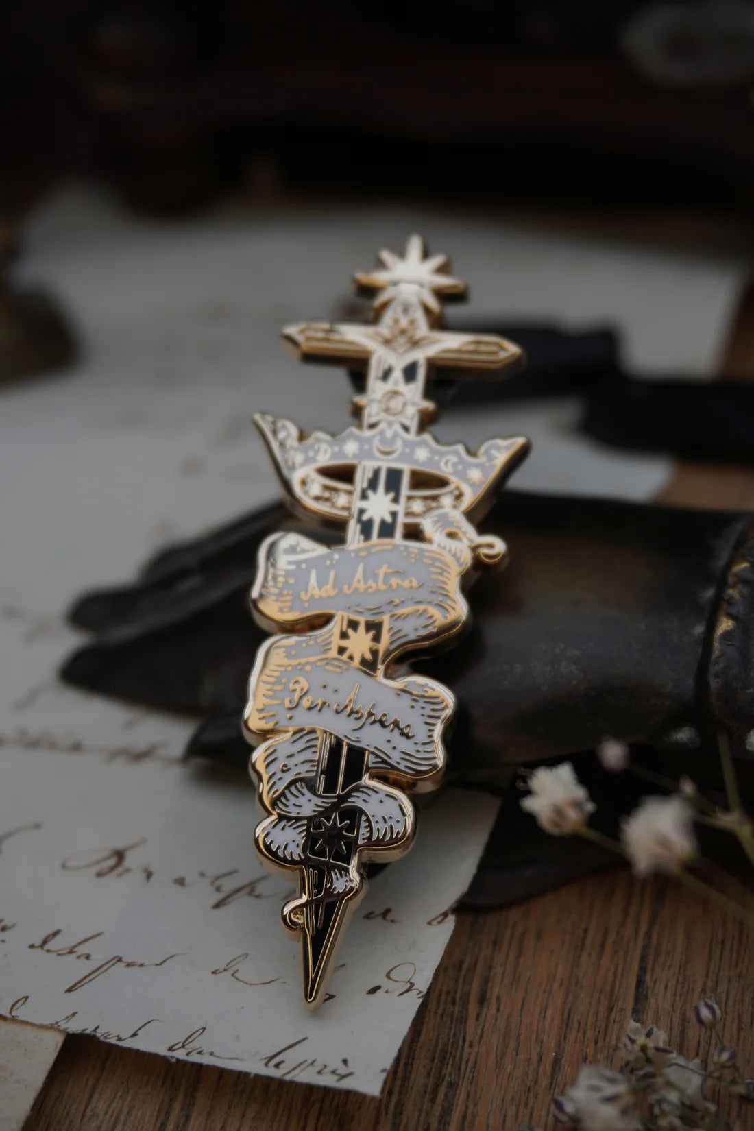 Ad Astra Per Aspera Enamel Pin by Tooth & Toad – Wolf Wytch