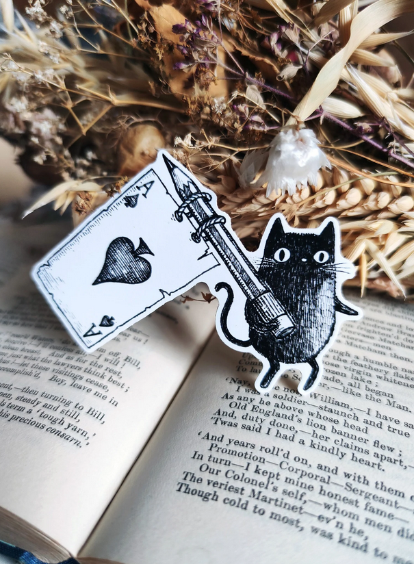 Solitary Simon Ace of Spaces Vinyl Sticker
