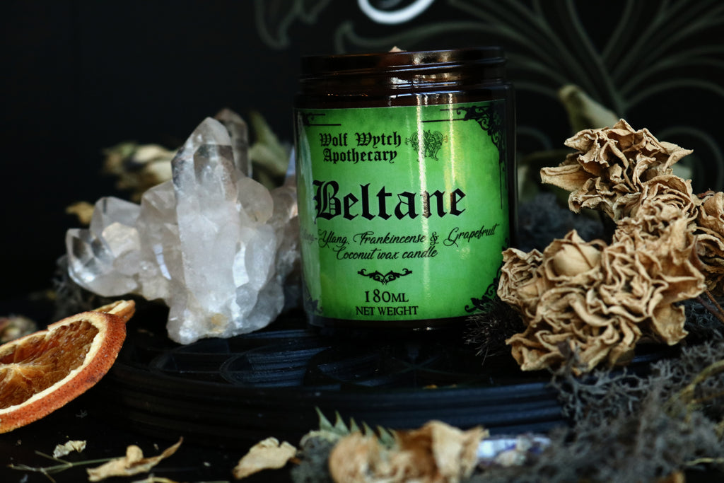 Beltane Sabbat Botanical Candle