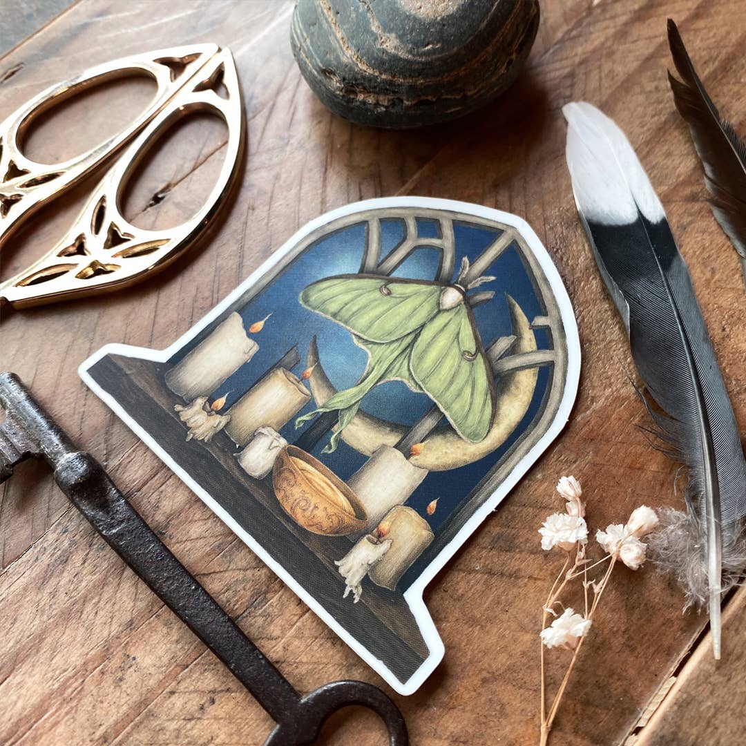 Luna Moth Sticker - Jessica Roux