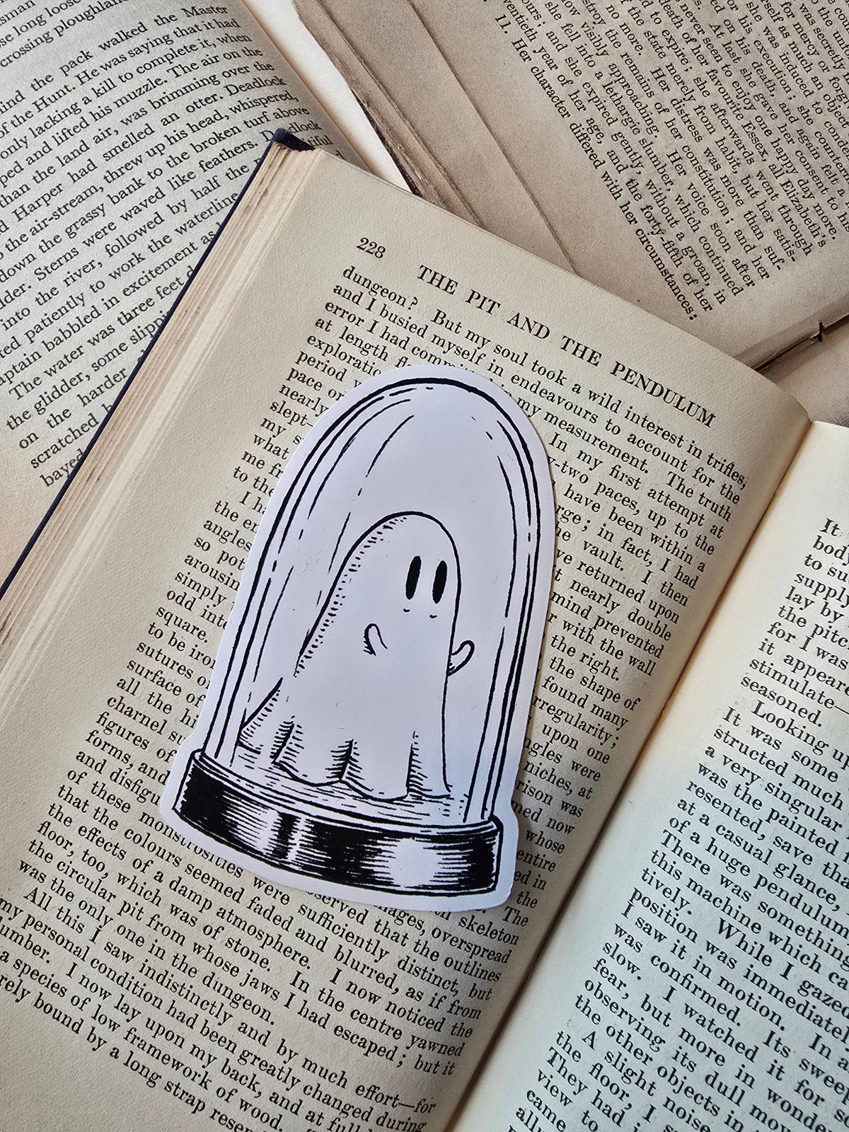 Bell Jar Ghost Vinyl Sticker