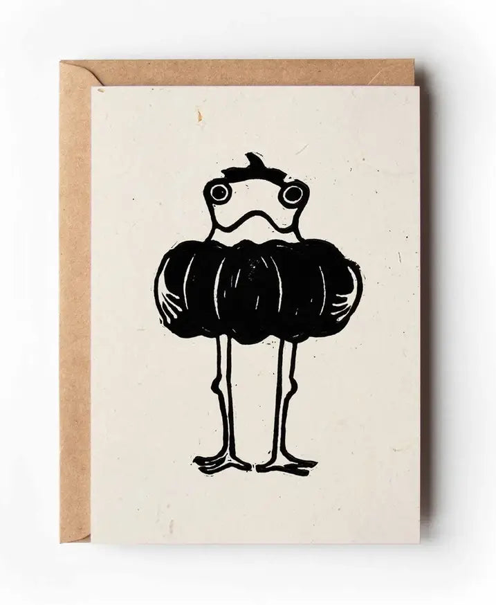 'Pumpkin Frog' Greeting Card