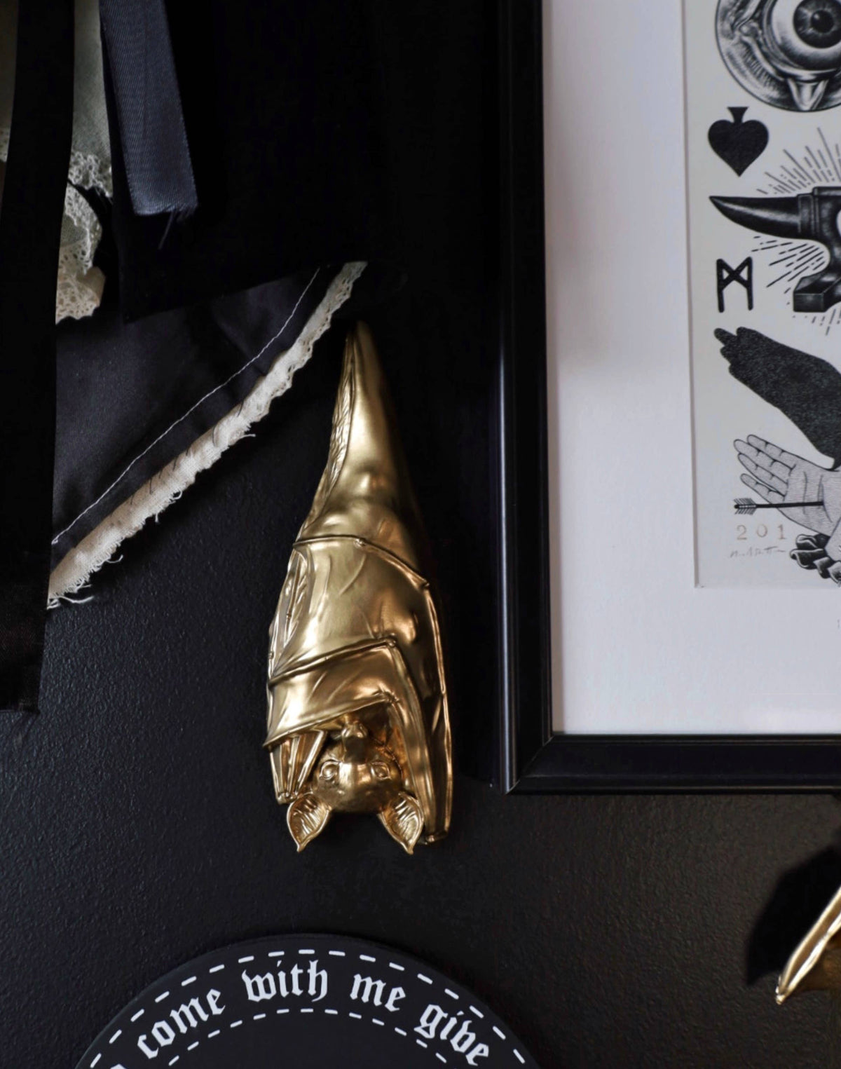 Sleeping Bat Wall Hanging