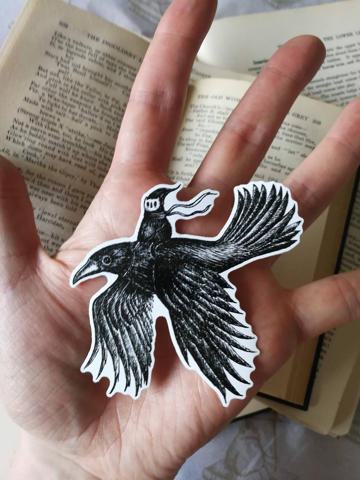 Crow Rider Vinyl Sticker