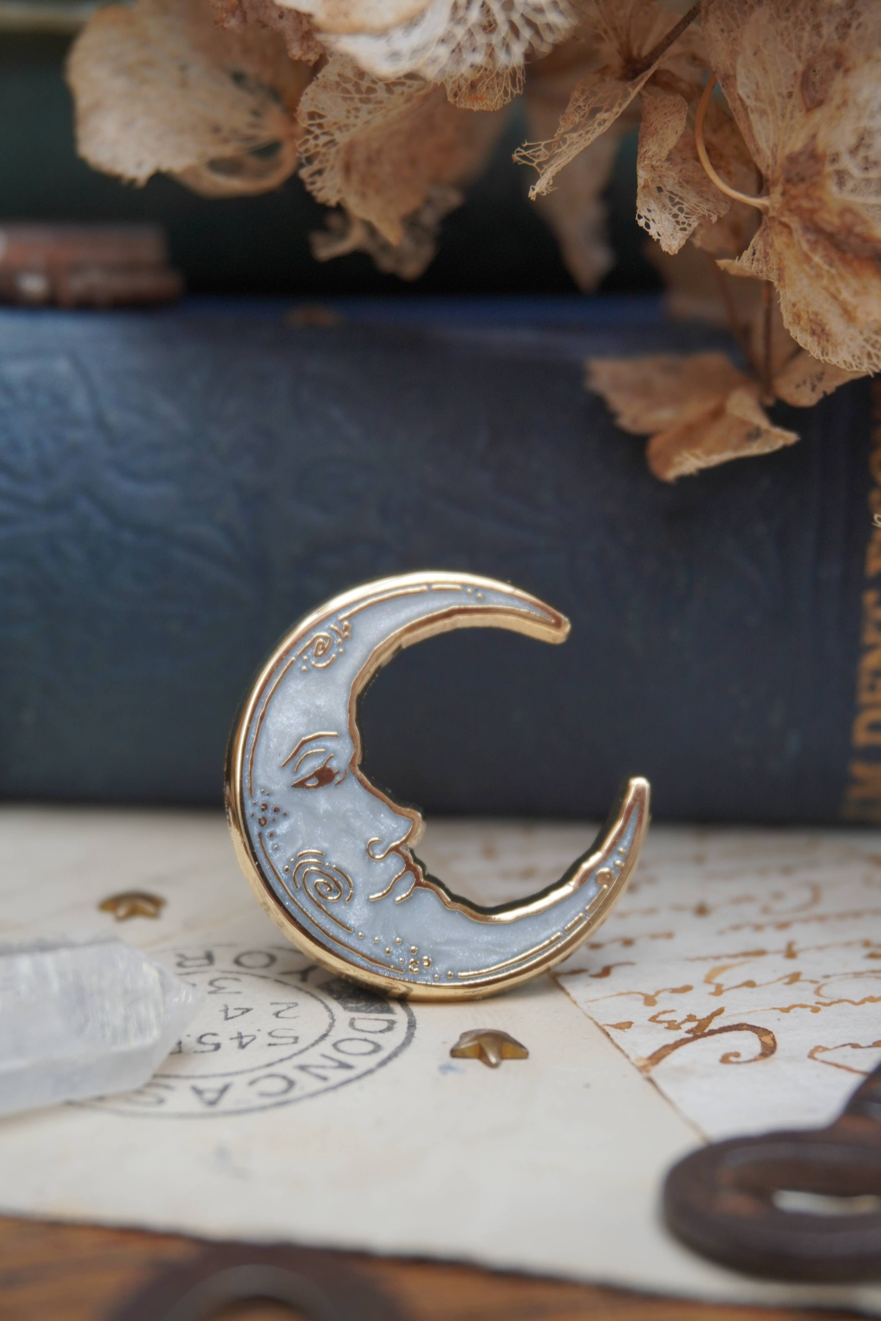 Man In The Moon Enamel Pin - Tooth & Toad