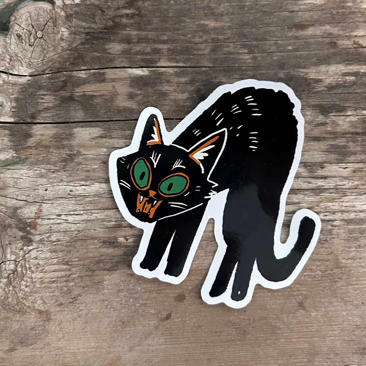 Halloween cat sticker