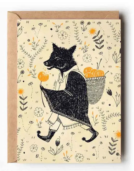 'Sweet Bat Fruit Bat' Greeting Card