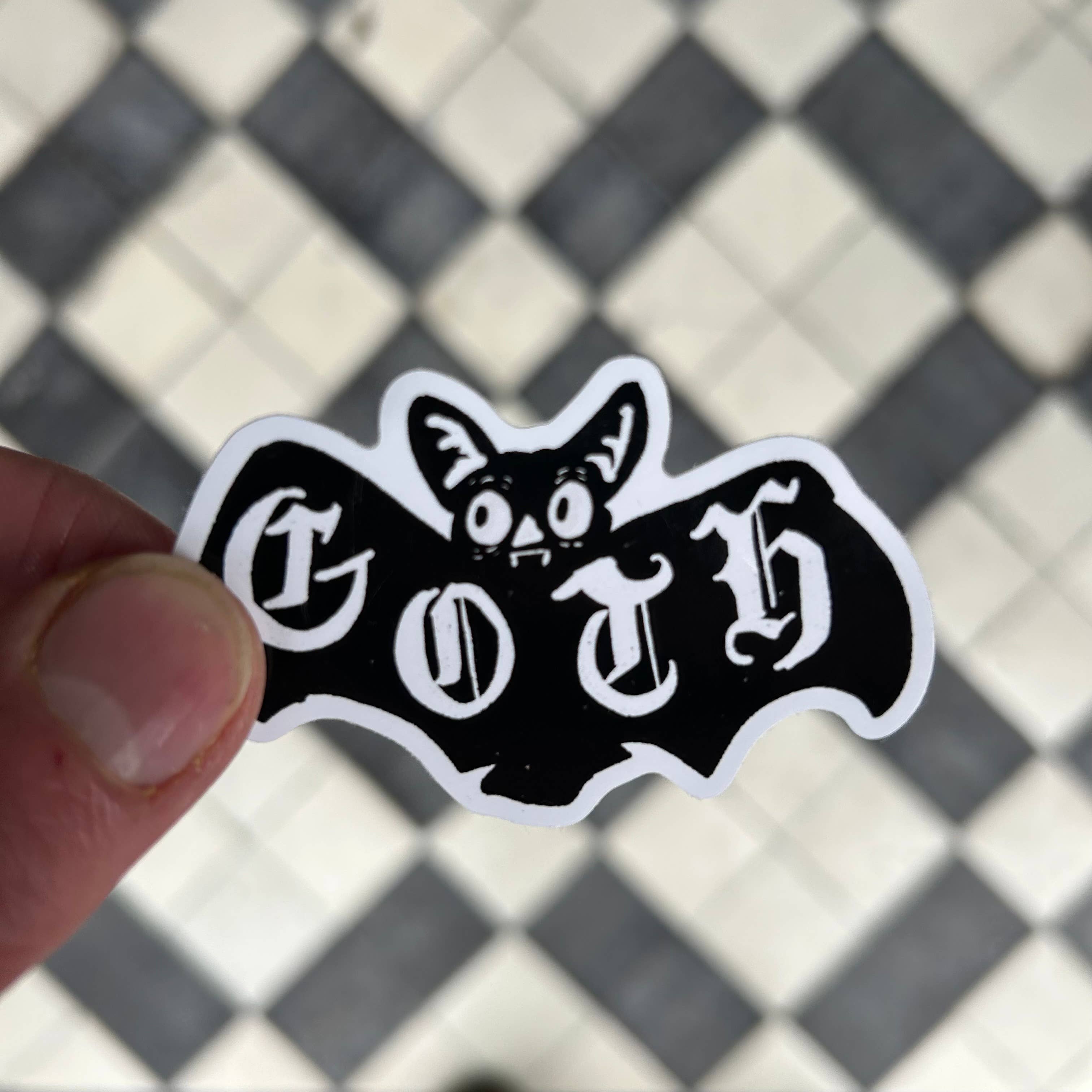 Goth Vampire Bat Vinyl Sticker 