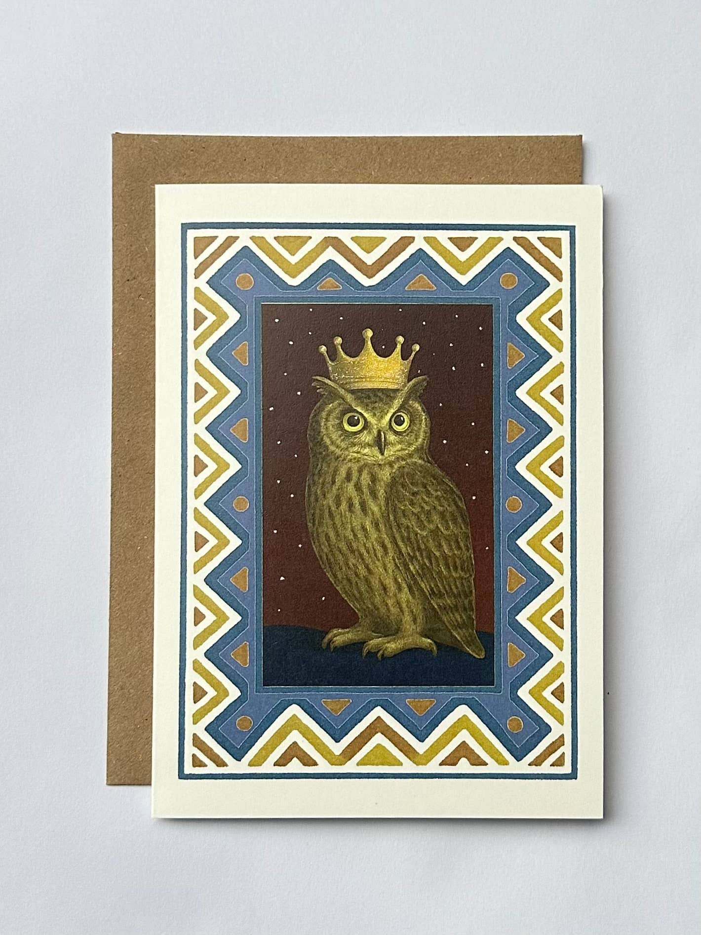 The Nocturnal Monarch - Glitter Embellished Greeting Card