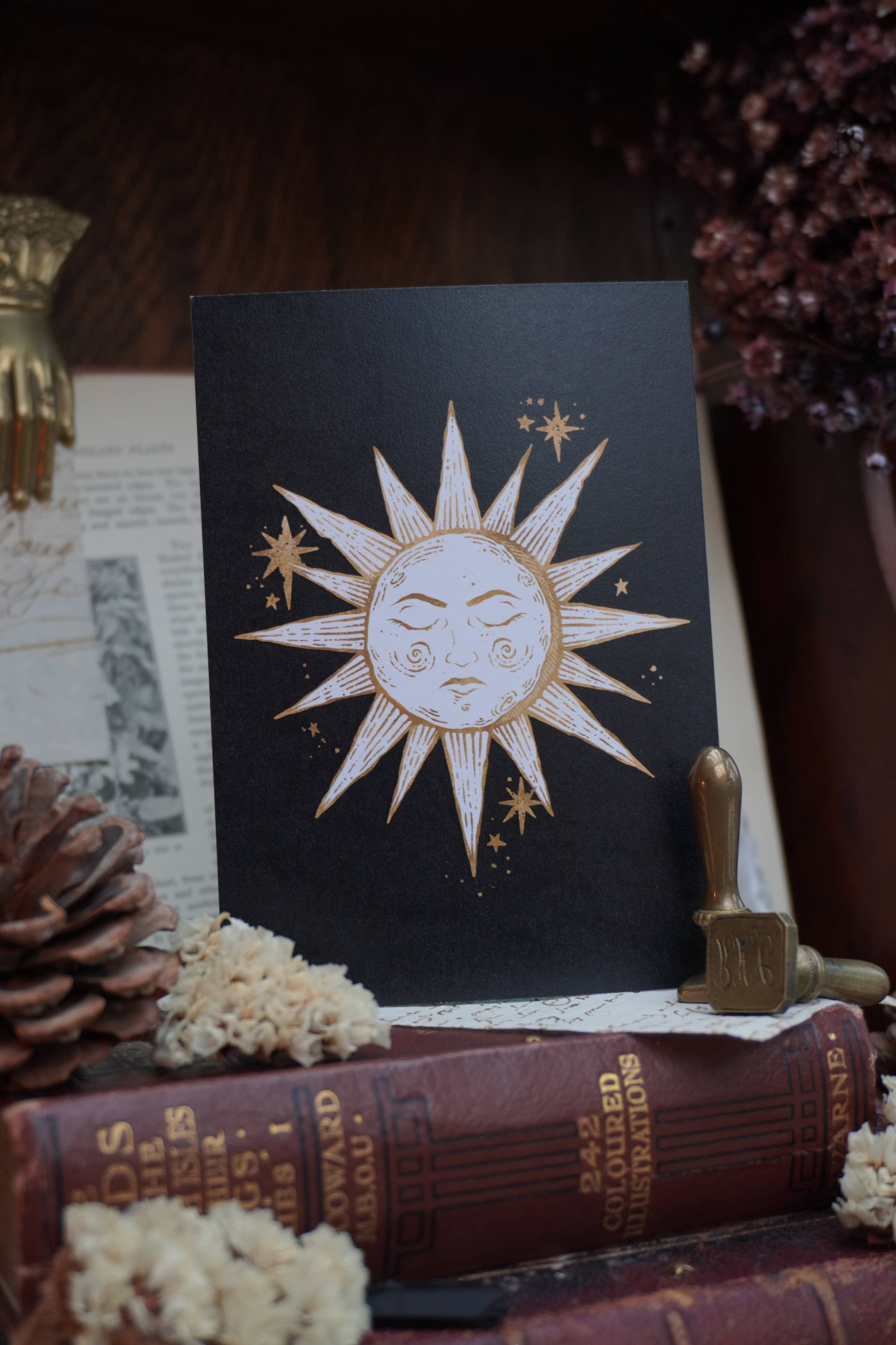Celestial Sun Postcard print | A6