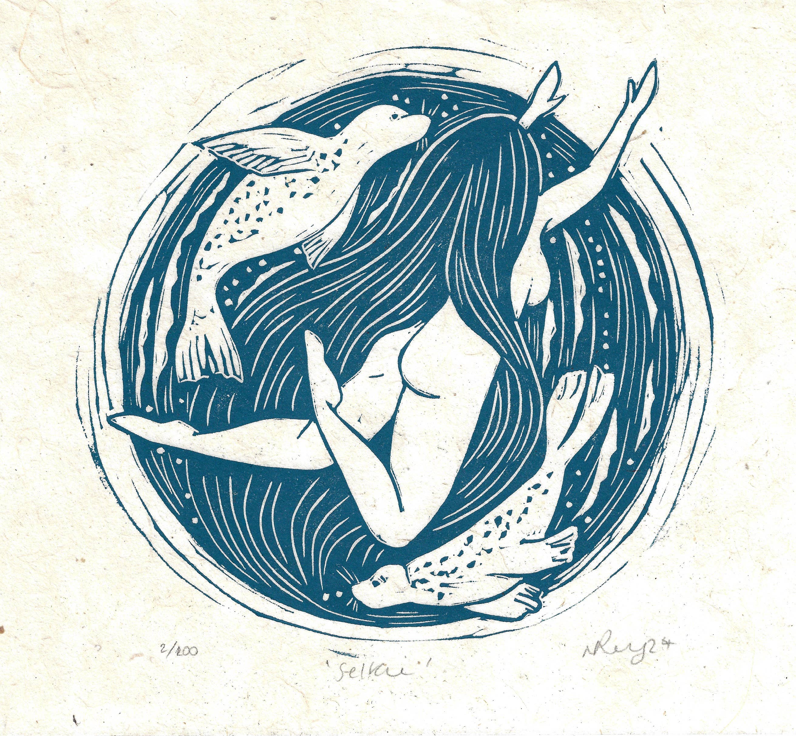 Selkie Seal Folklore Greeting Card