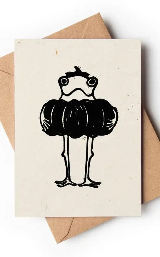 'Pumpkin Frog' Greeting Card