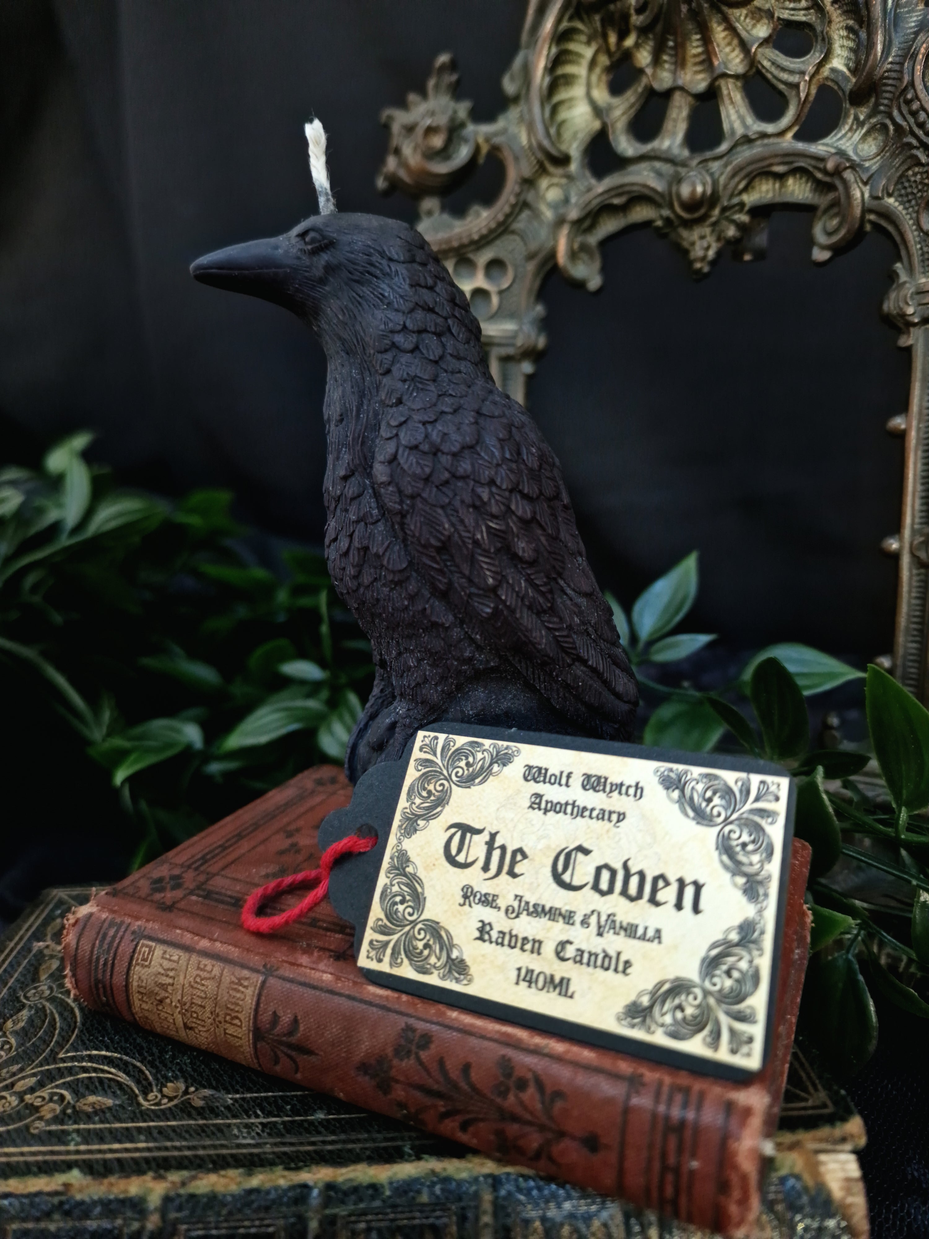 The Coven 'Edgar' Raven Pillar Candle