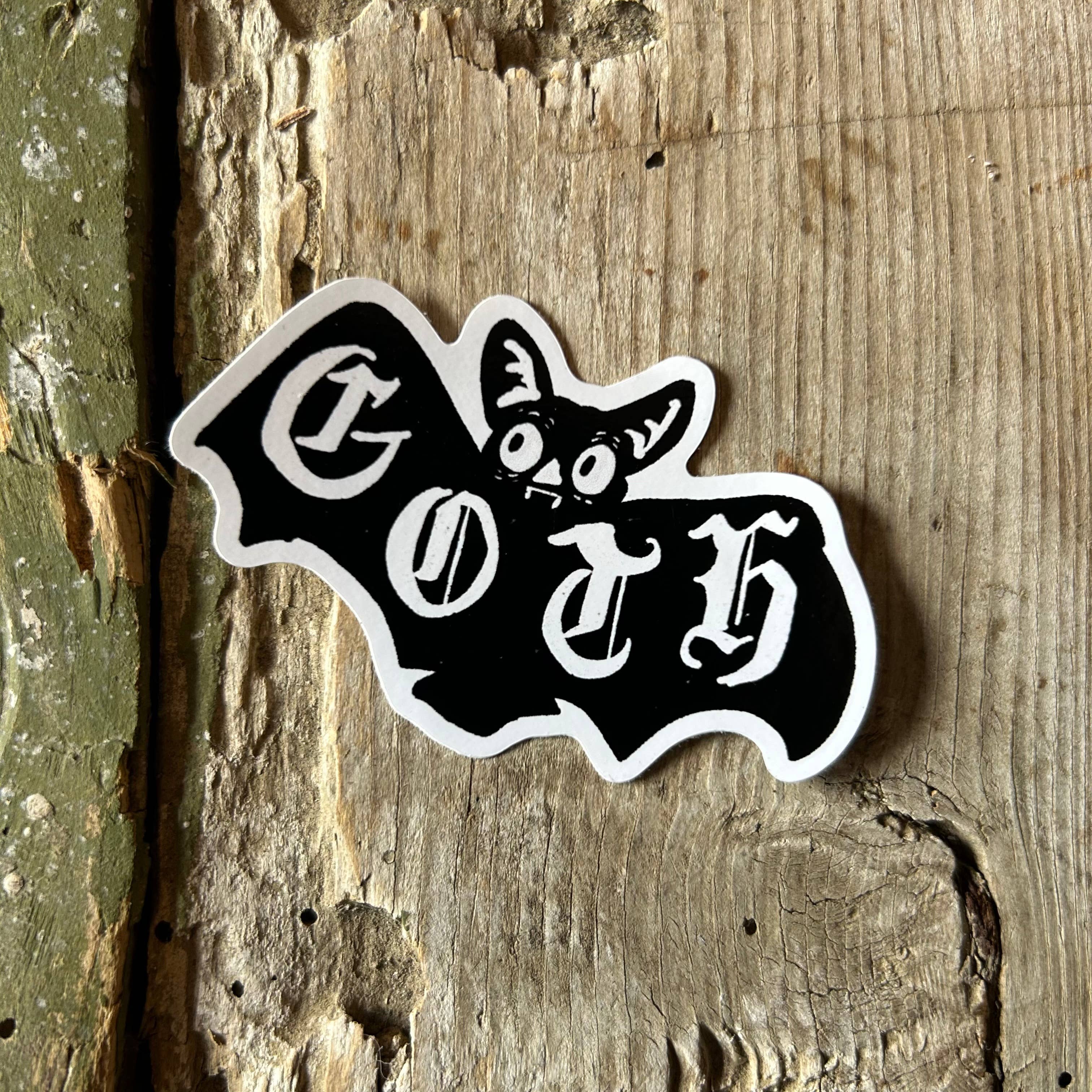 Goth Vampire Bat Vinyl Sticker 