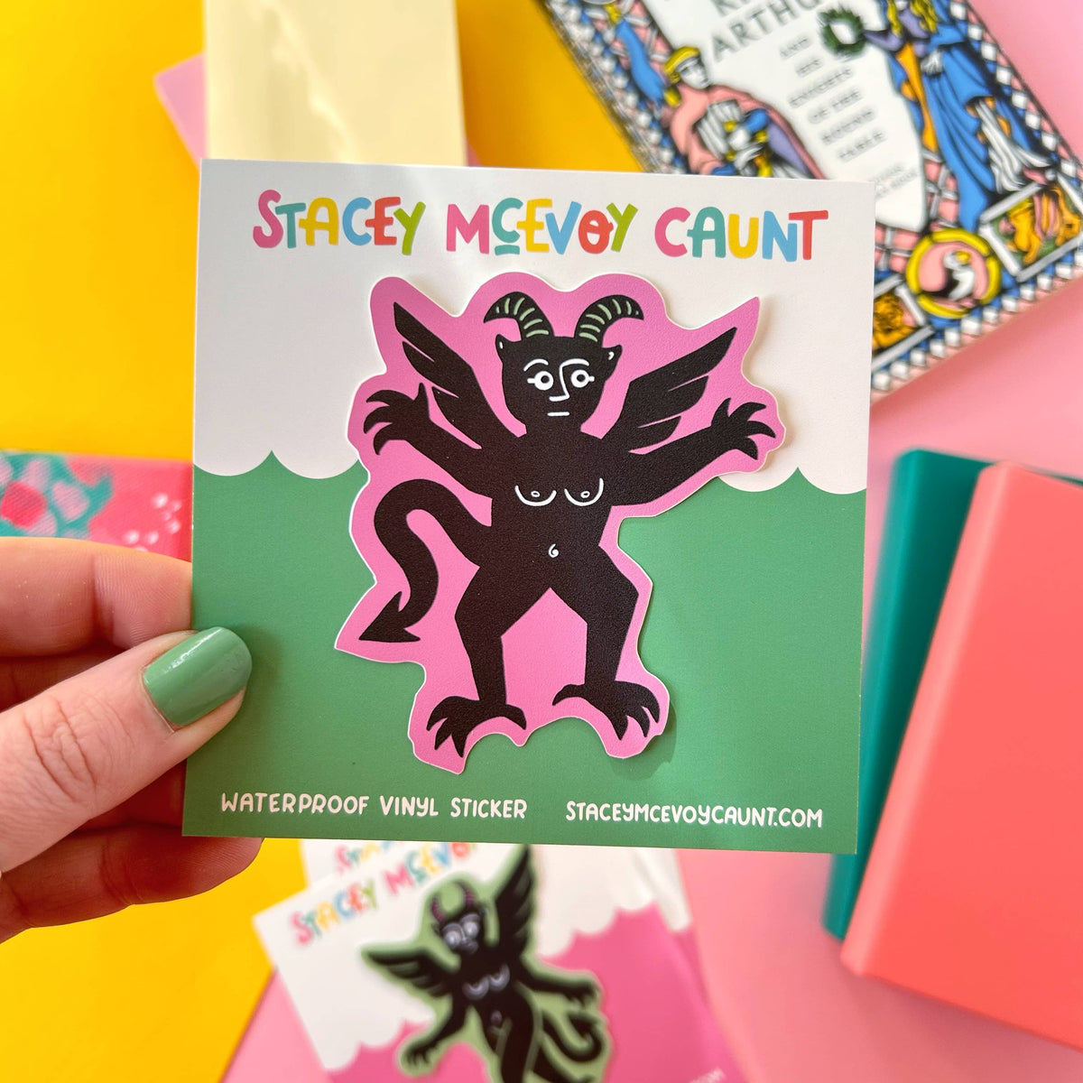 Pink Devil Sticker