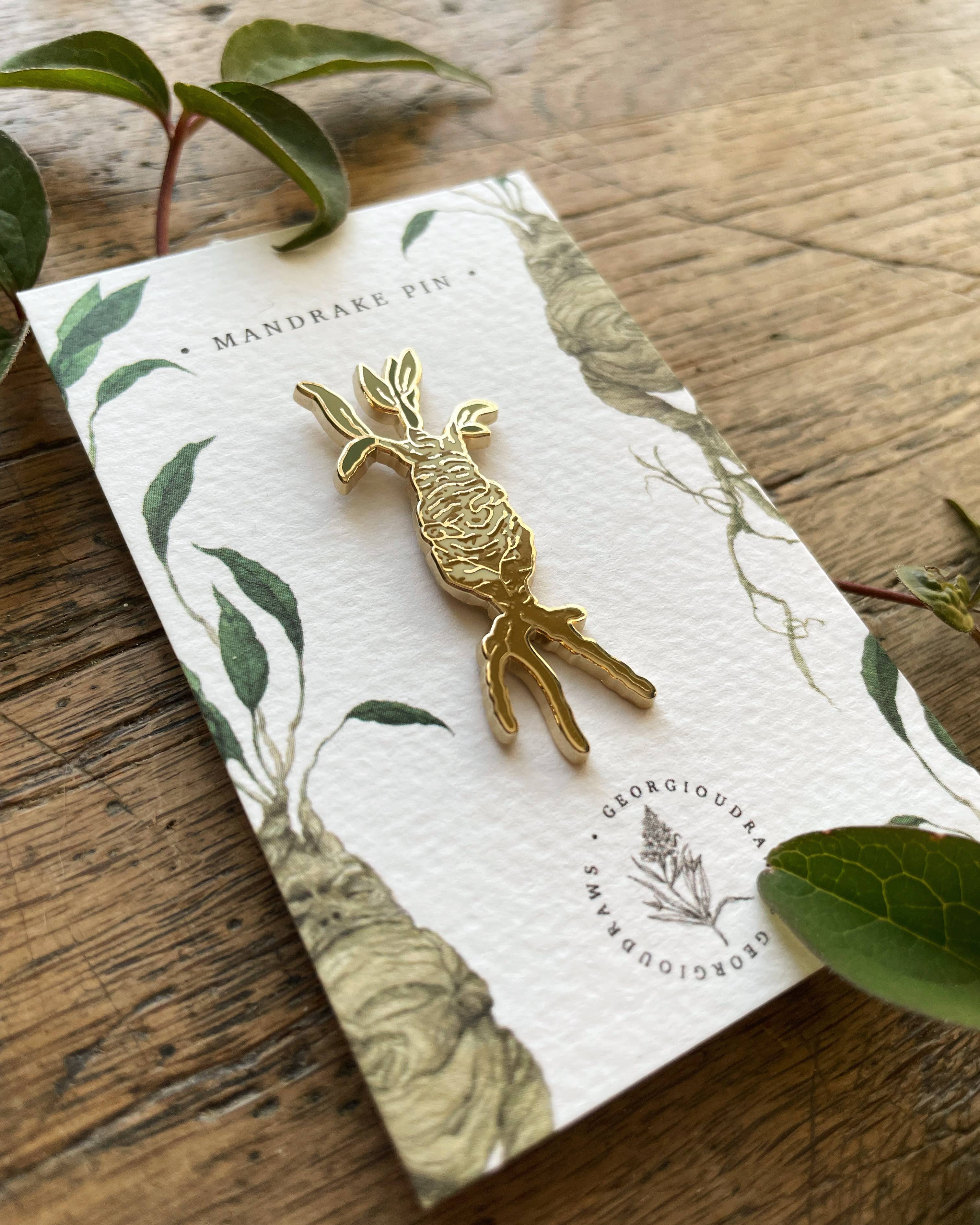 Mandrake Magical Herbology Enamel Pin Badge