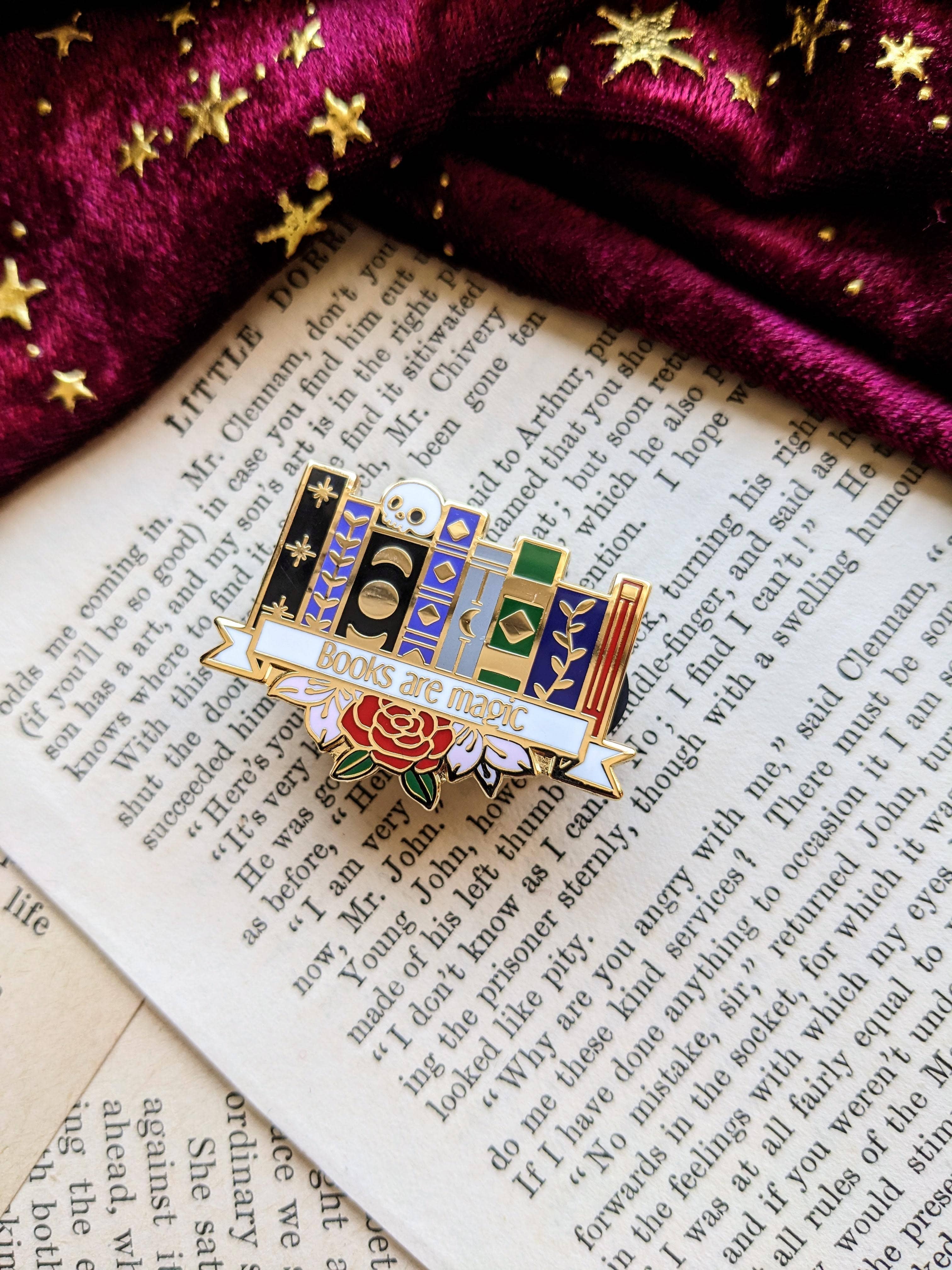 Books are Magic Enamel Pin