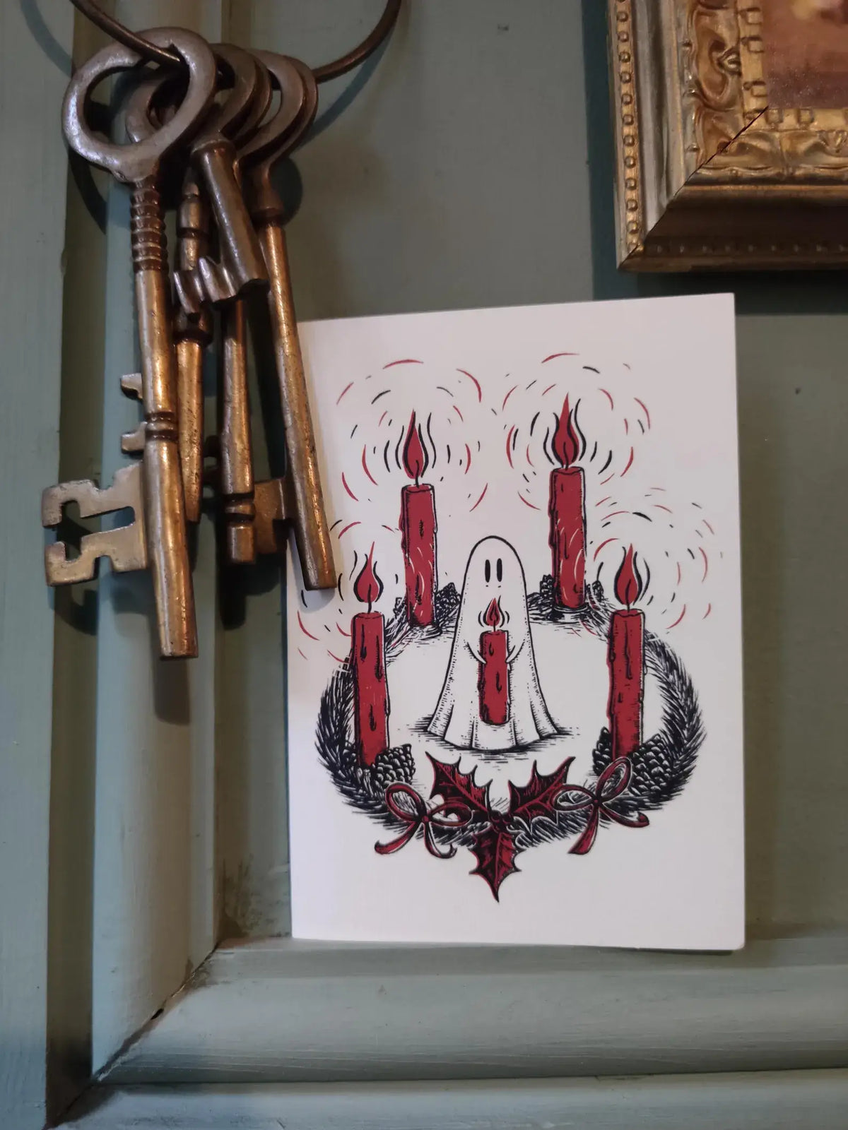 Candle Ghost Christmas Card