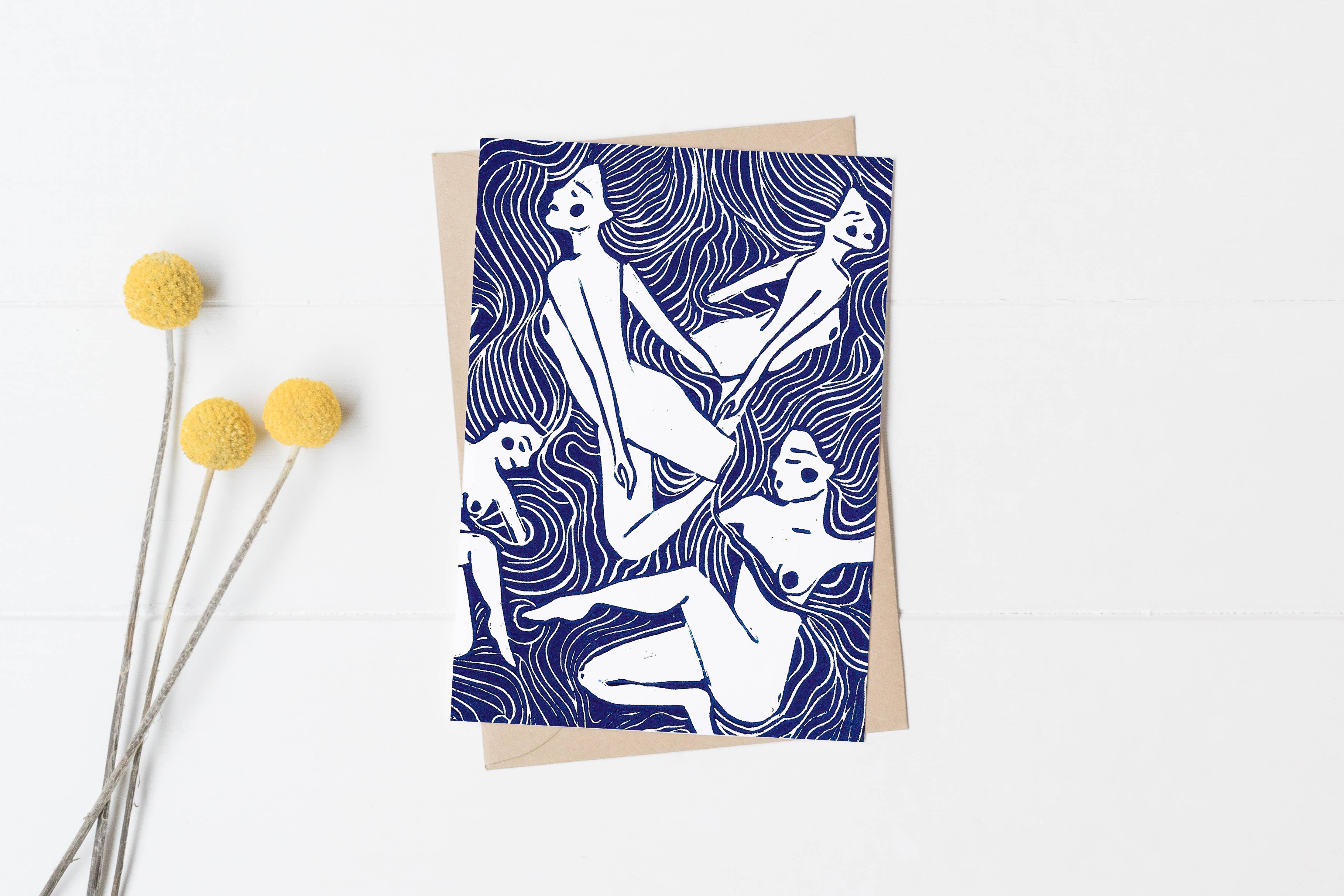Wild Swimmers Greetings Card