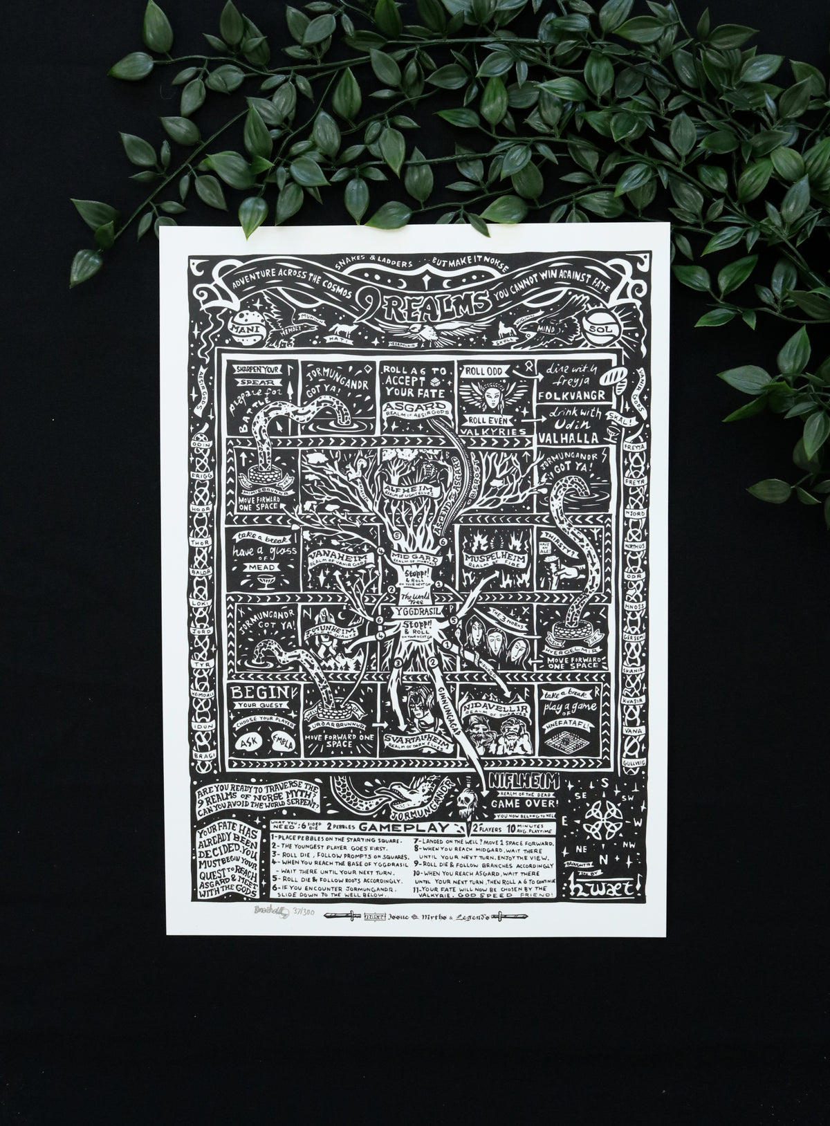 Hwæt! - 9 Realms A3 Art Print | Wolf Wytch