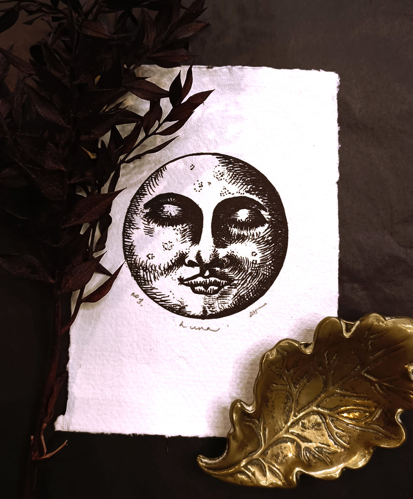 La Luna Art Print - Black & Bone