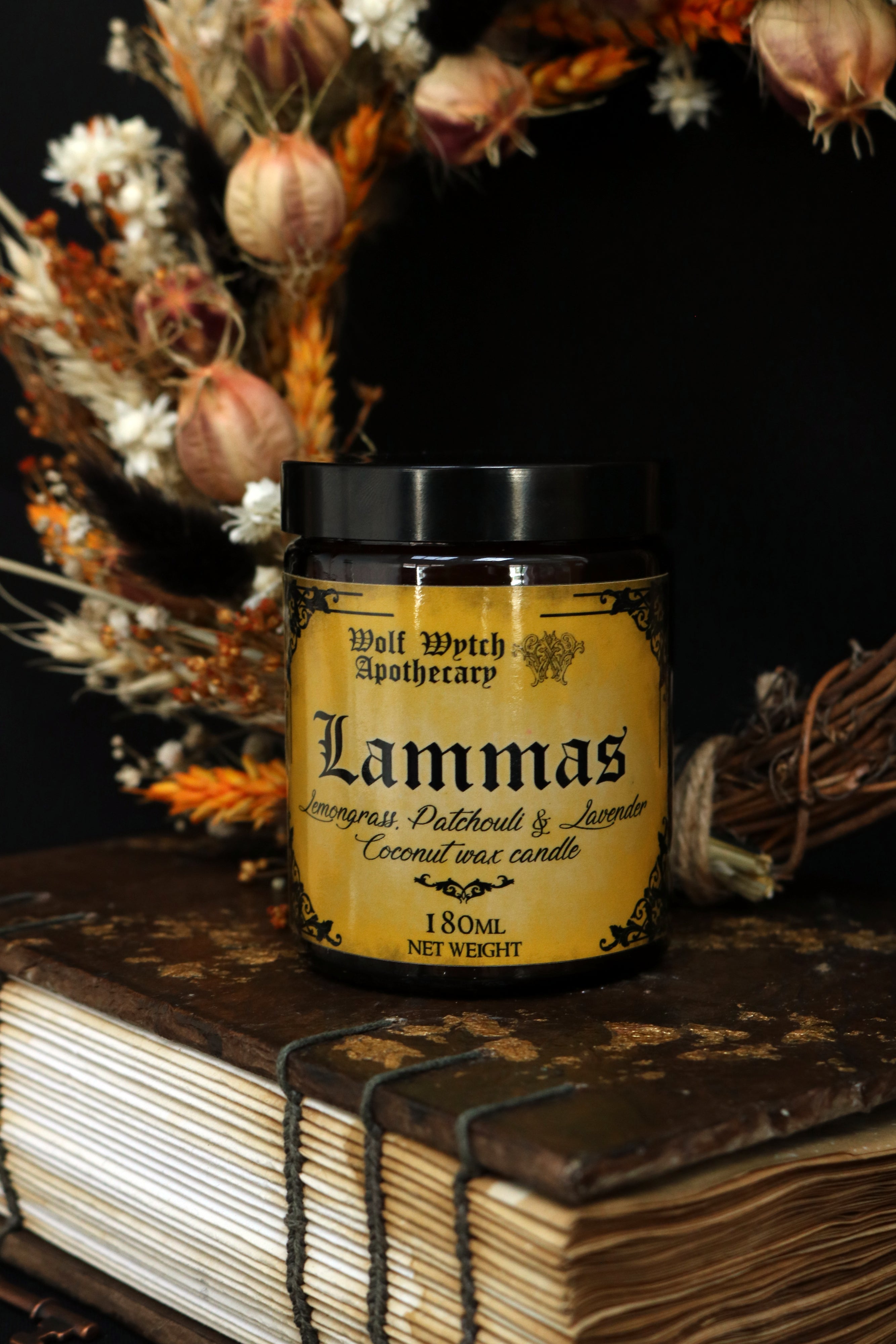 Lammas Sabbat Botanical Candle | Patchouli, Lavender, Lemongrass