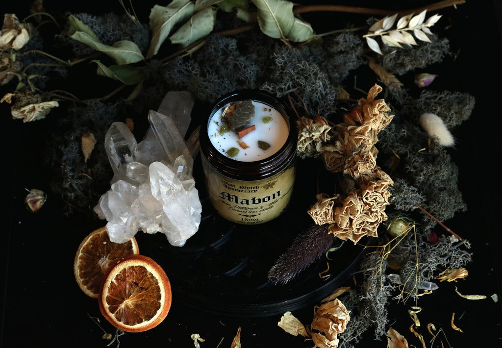 Mabon botanical candle