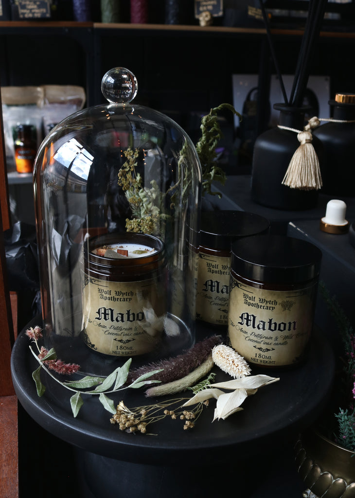 Mabon botanical candle