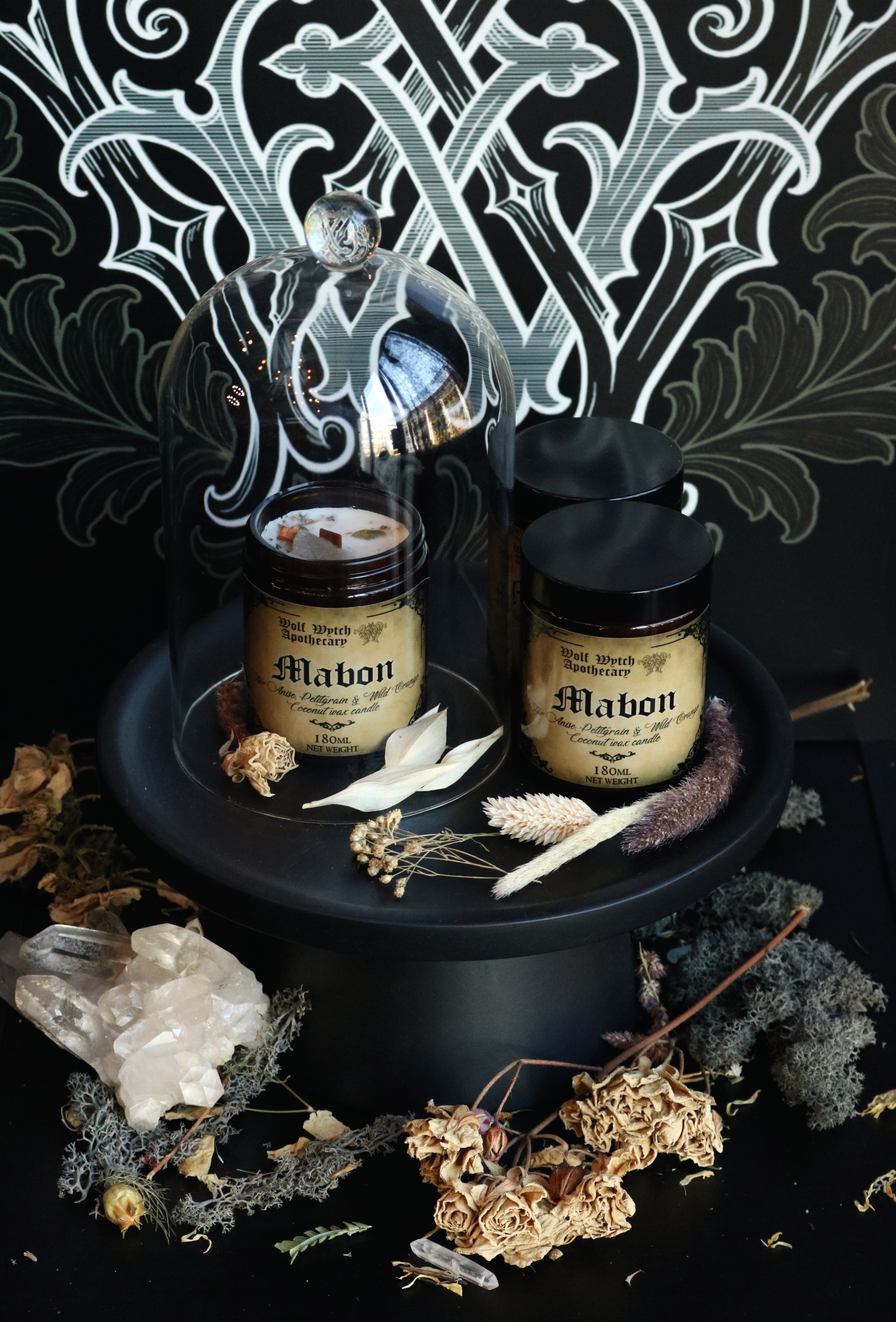 Mabon botanical candle
