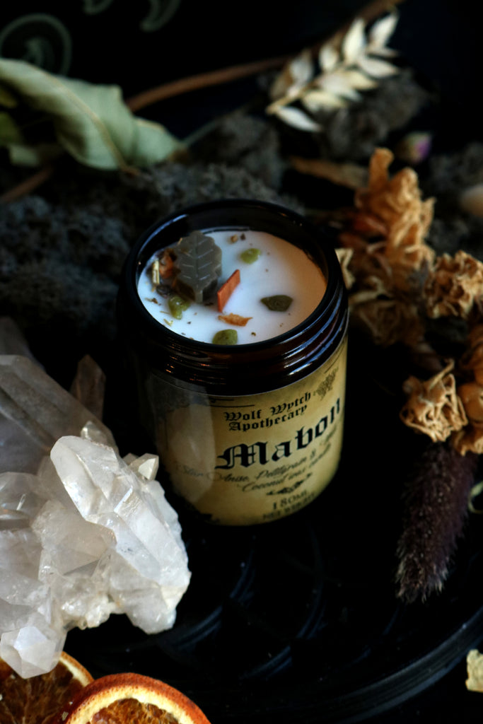 Mabon botanical candle