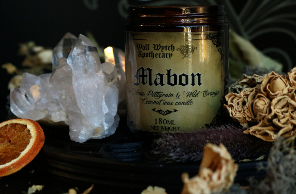 Mabon botanical candle