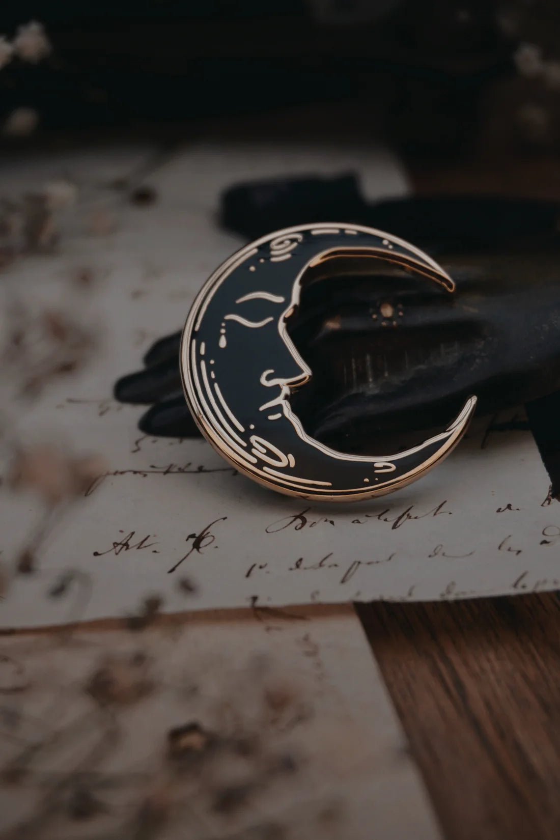 Man in the Moon Enamel Pin by Tooth & Toad