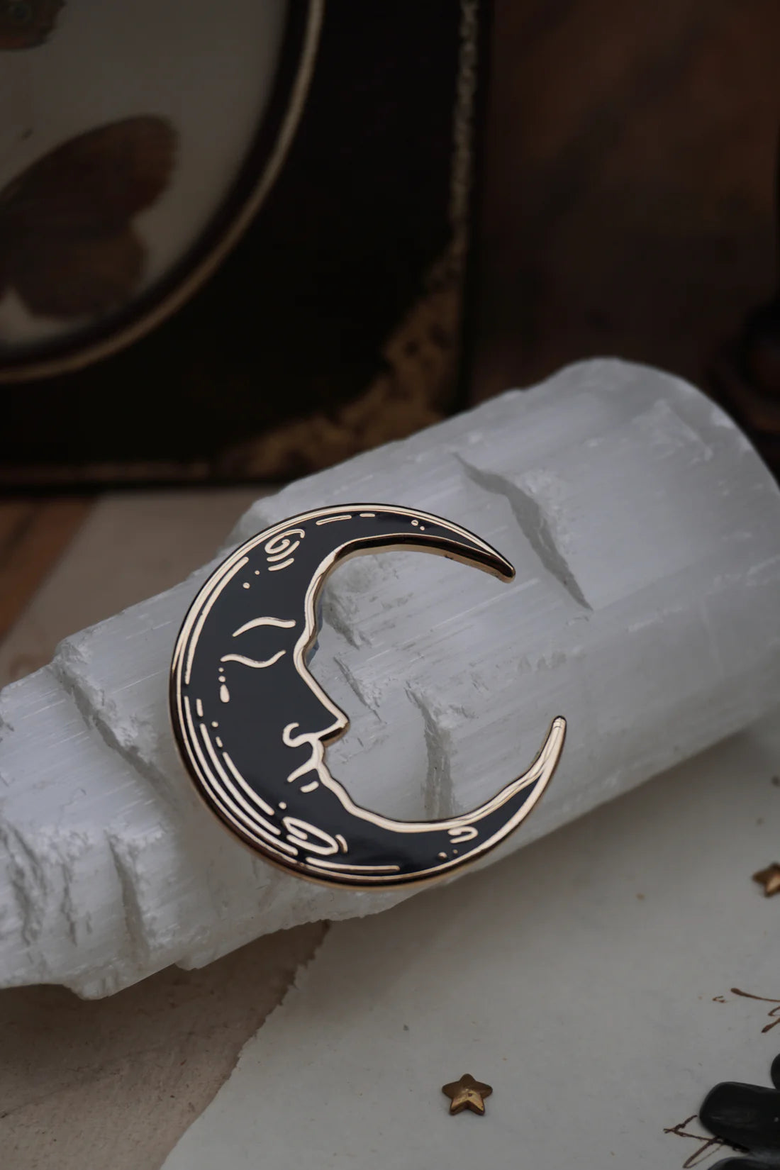 Man in the Moon Enamel Pin by Tooth & Toad