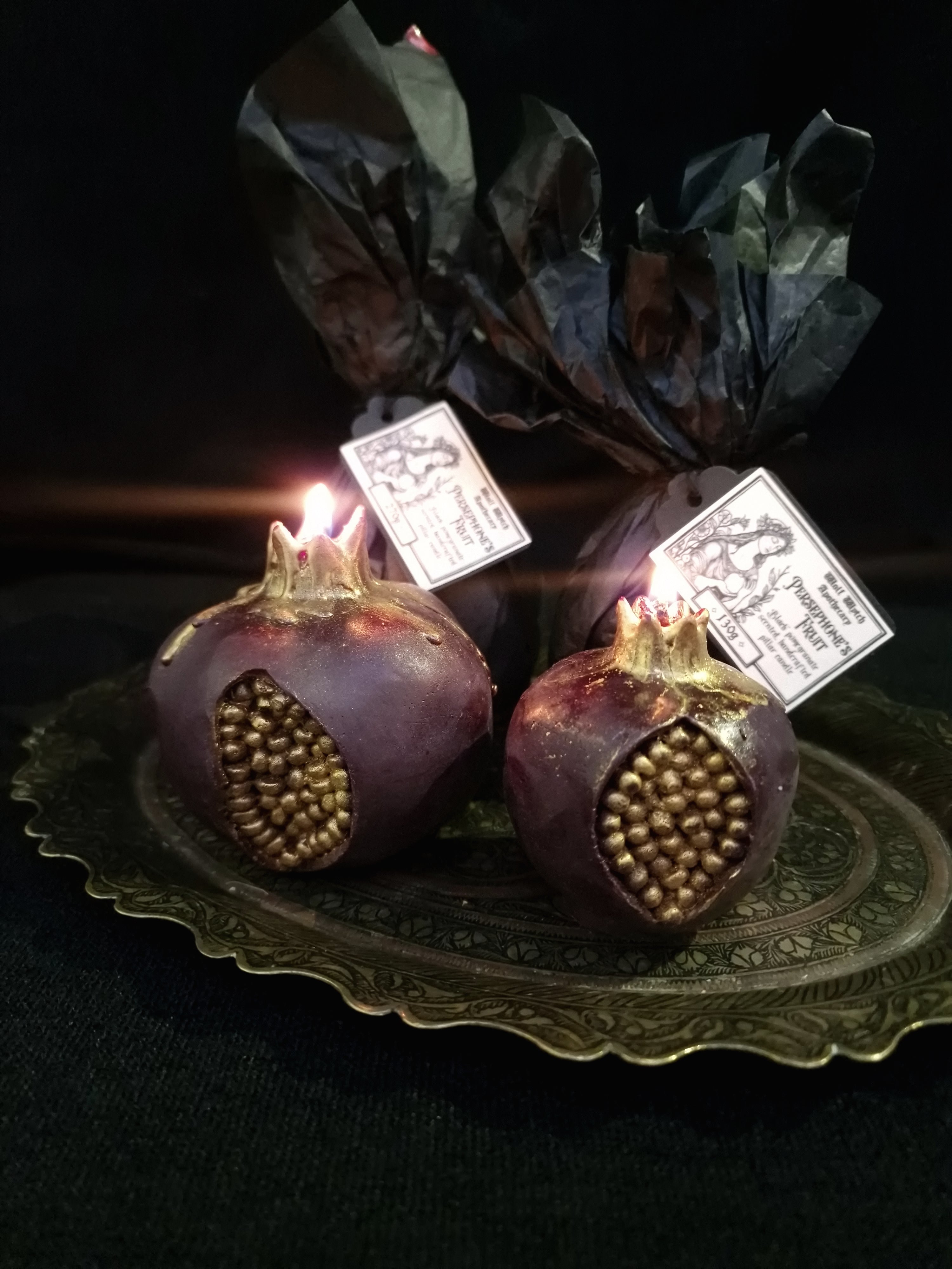 Persephone's Pomegranate Candle | Black Pomegranate