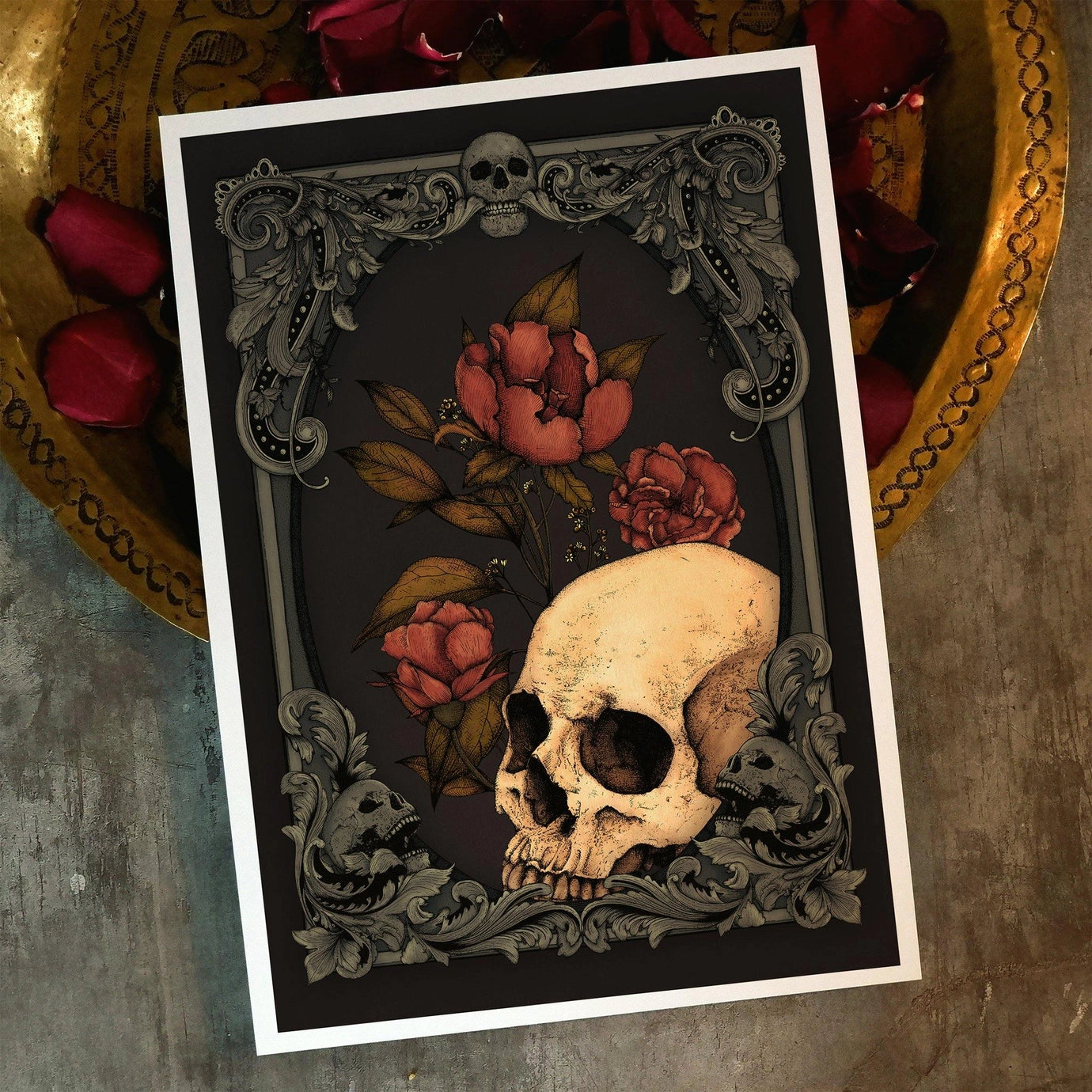 Print Is Dead - Memento Mori Skull Print