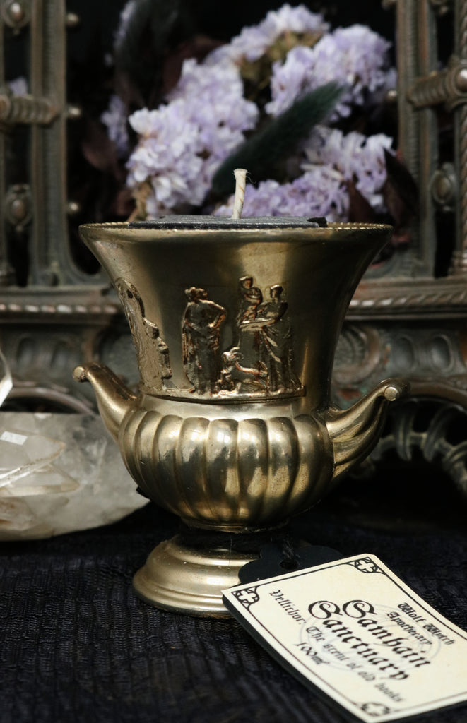 Samhain Sanctuary - Greek Brass Amphora Urn Candle 100ml