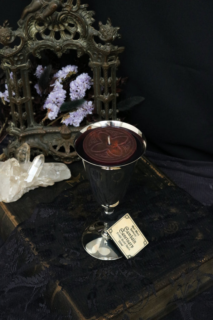 Samhain Sanctuary - Vintage Silver Plated Vine Stem Chalice 220ml