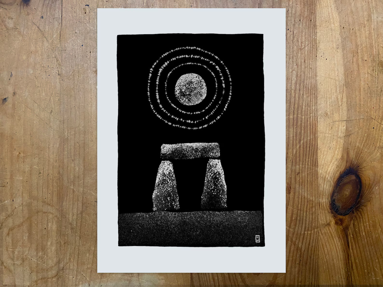 Sunlit Stones - Dolmen A4 Print