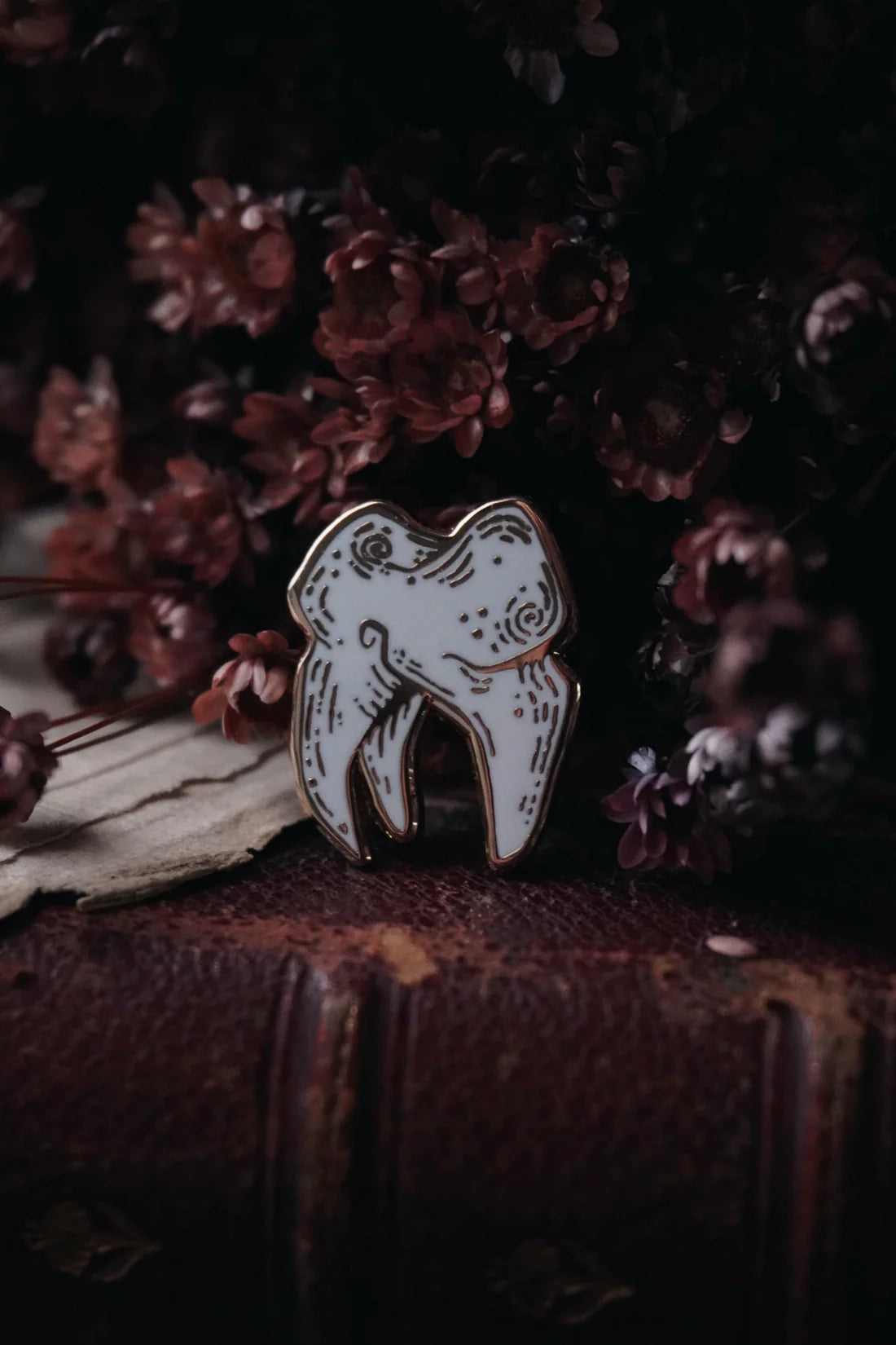 Tiny Tooth Enamel Pin by Tooth & Toad – Wolf Wytch