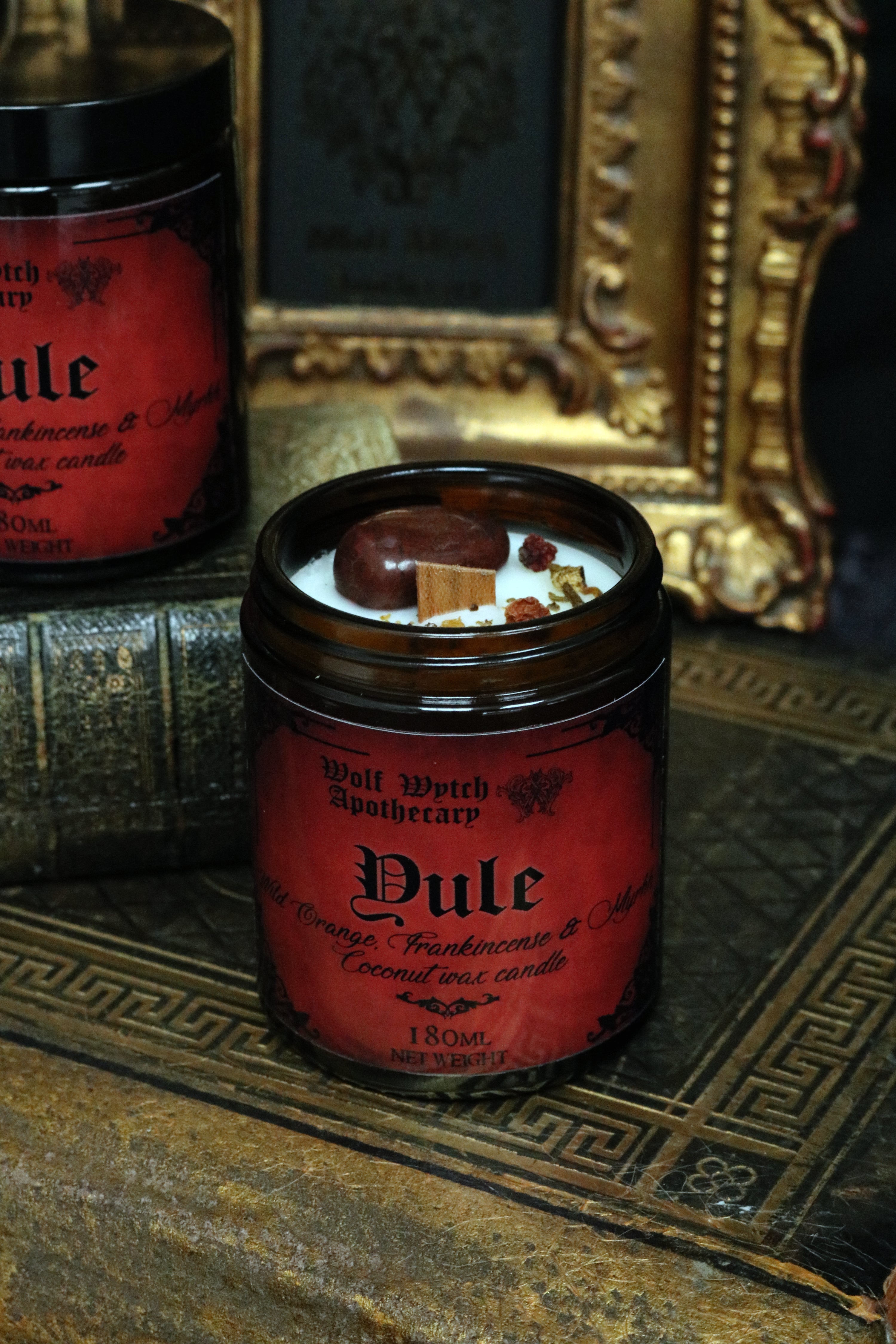 Yule Botanical Candle
