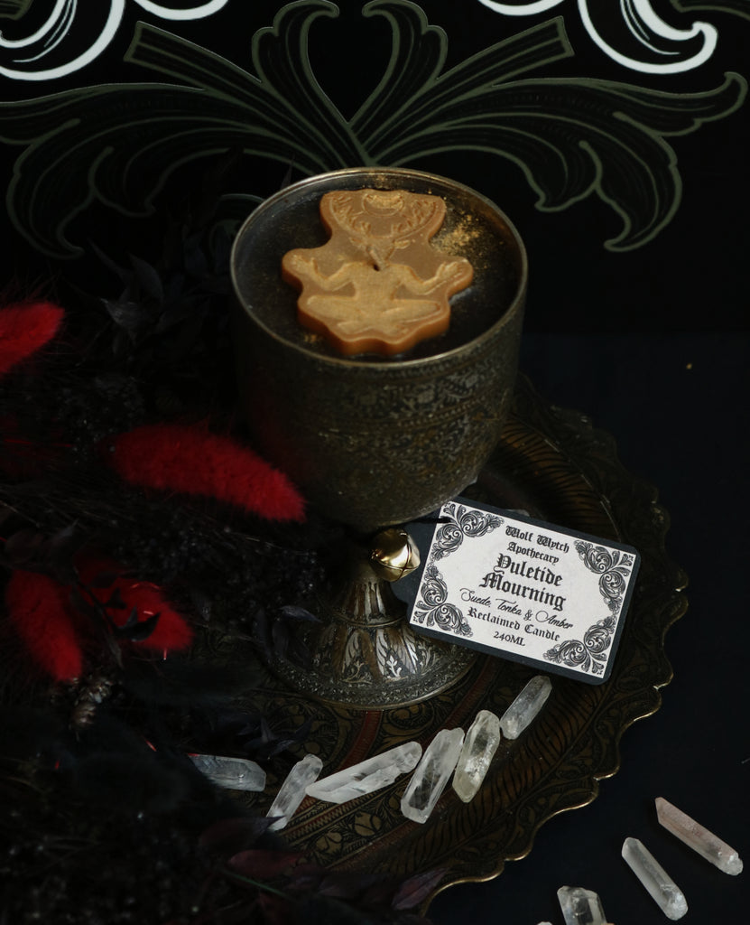 Yuletide Mourning Vintage Brass Kashmiri Goblet Candle 240ml