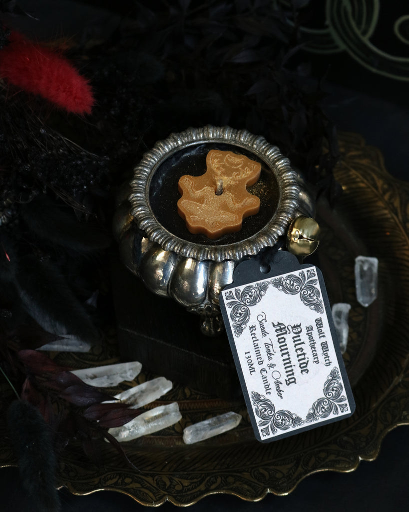 Yuletide Mourning Victorian Pumpkin Shaped Cauldron Candle 130ml