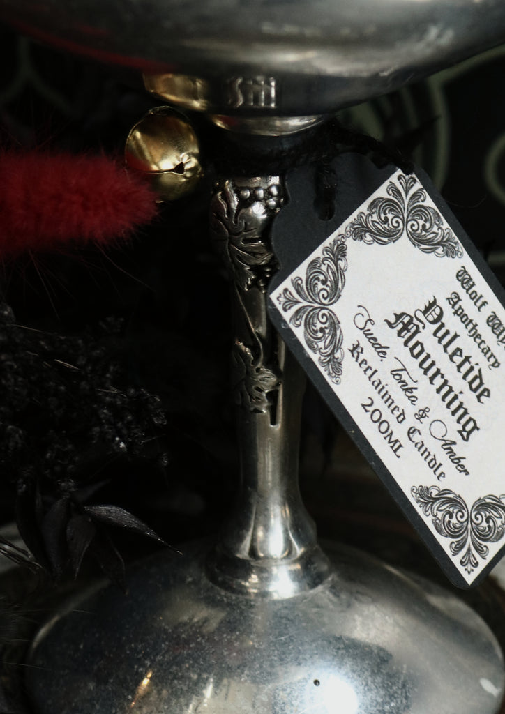 Yuletide Mourning Altar Chalice Candle (w/ Stem Detail) 200ml